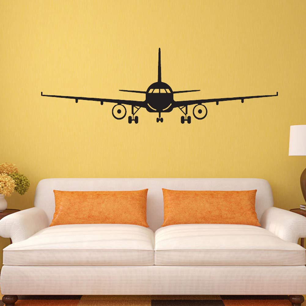DIY Airplane Wall Stickers for Boys - Biplane Silhouette Decorative Wall Art - Kids Room Decor - Perfect for Nursery, Bedroom & Playroom - Great Gift for Aviation Lovers