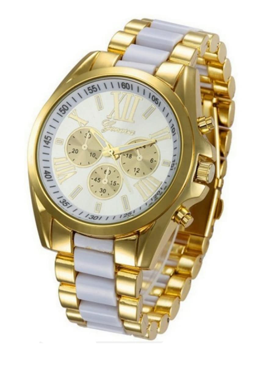 Luxury Big Dial Men's Quartz Watch - Two Tone Stainless Steel Casual Fashion Watch for Everyday Wear & Formal Occasions