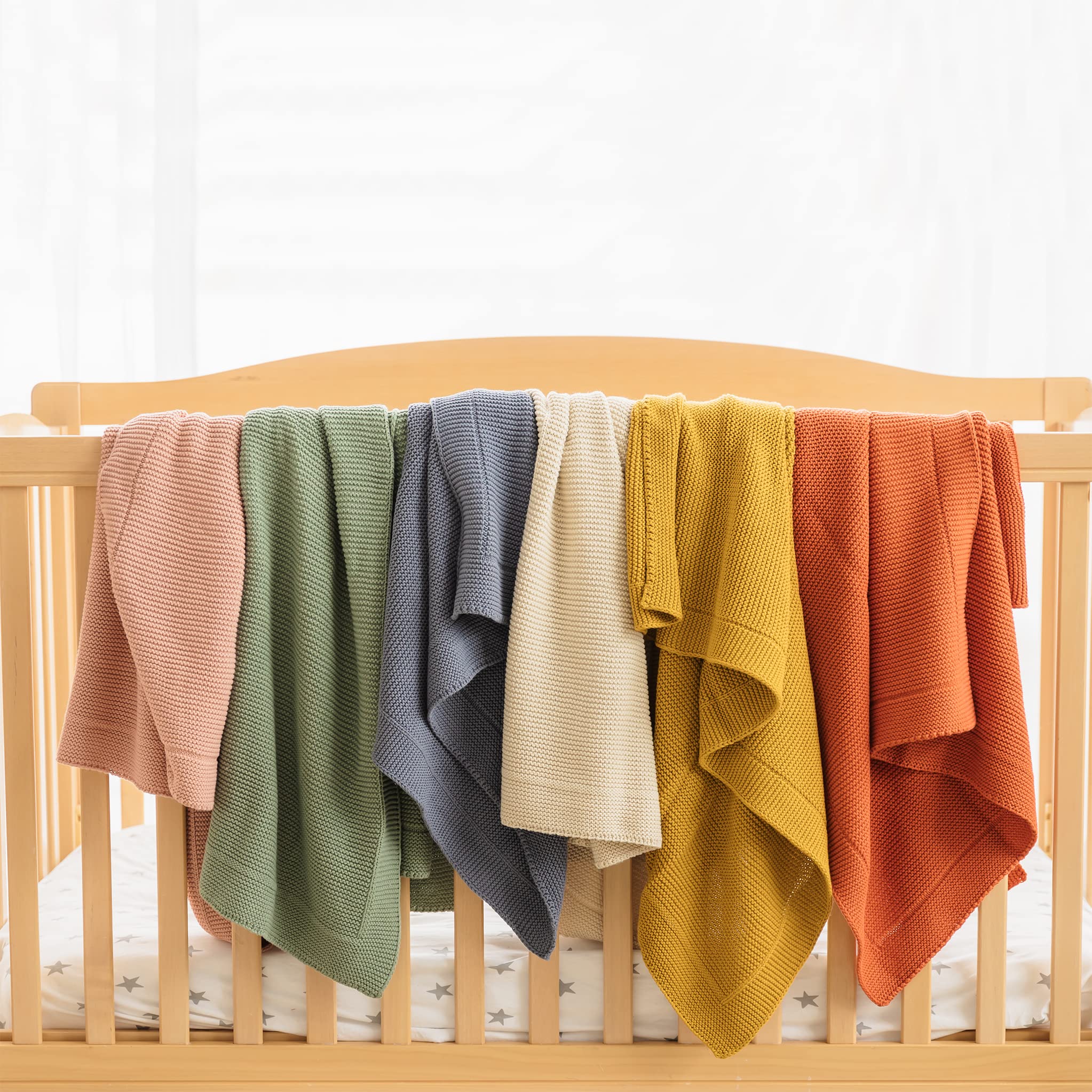 Natemia Ultra Soft Organic Cotton Knitted Baby Receiving Blanket - 30