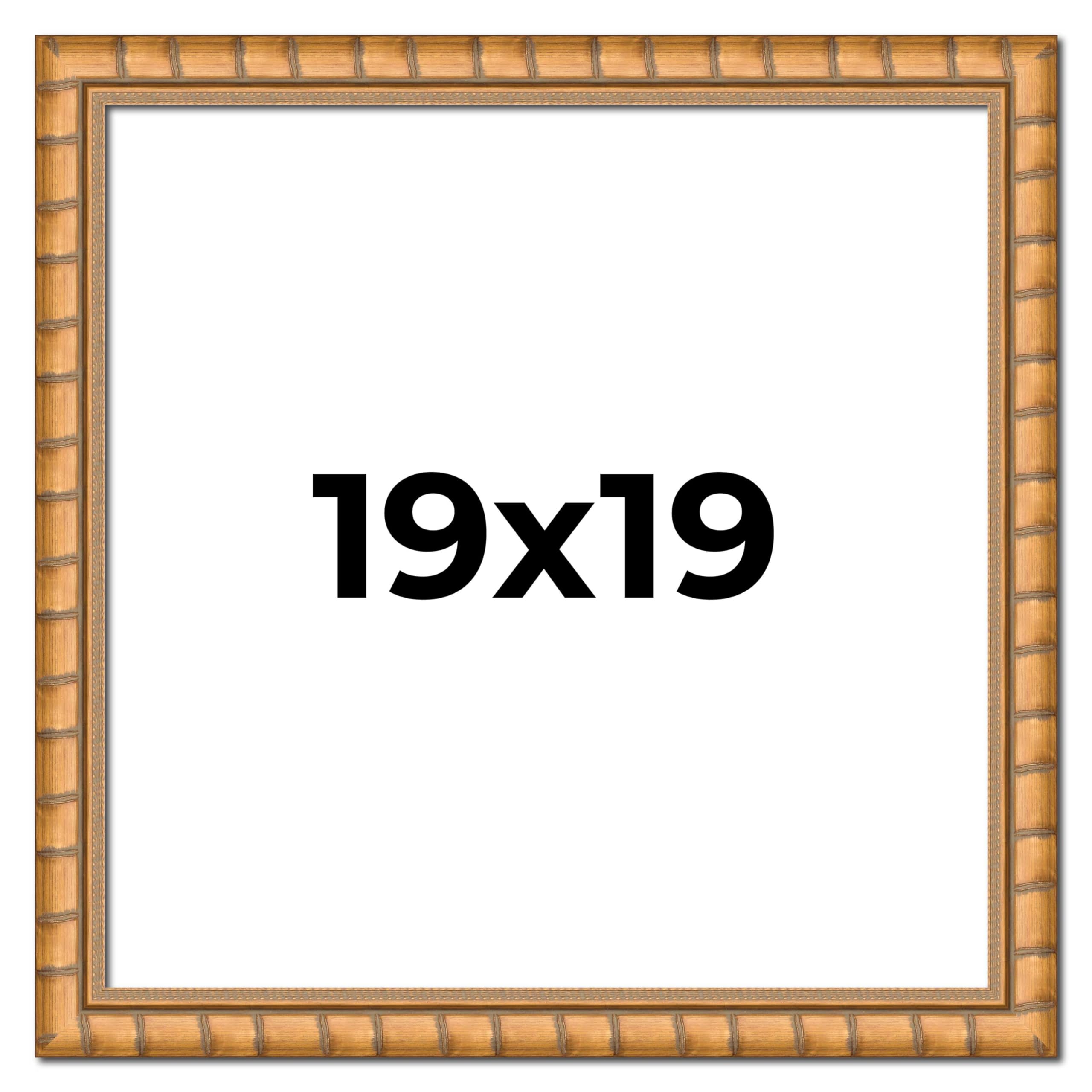 19x19 Inch Solid Gold Bamboo Picture Frame - 1.5