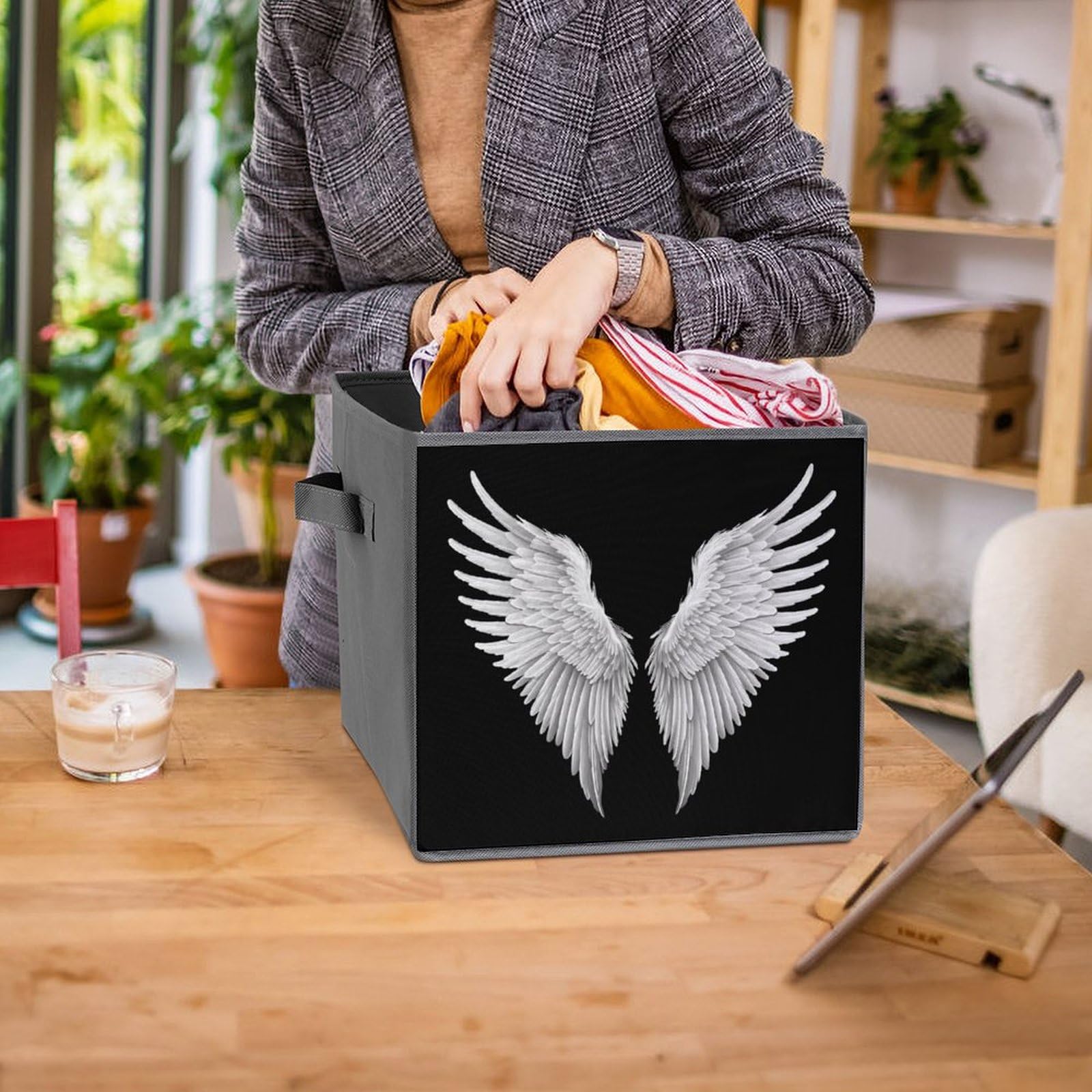 Foldable Storage Cubes with Handles - 6PCS for Home & Office Organizing