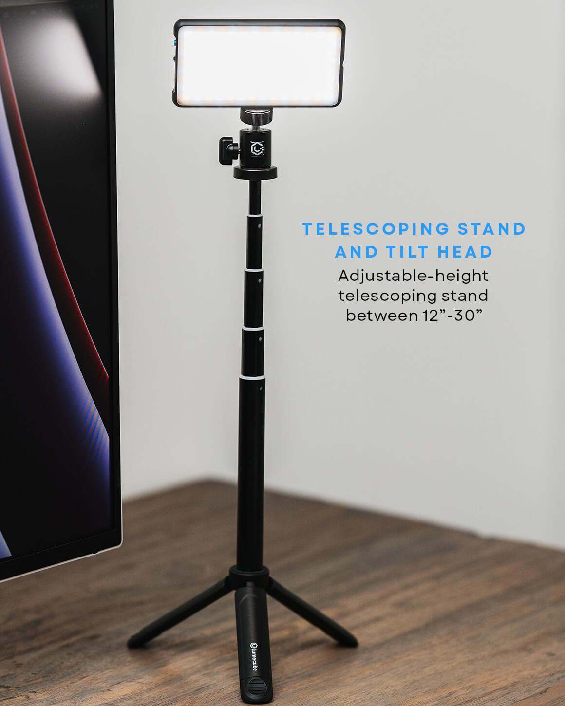 Lume Cube Professional LED Video Conference Lighting Kit with Stand & Mount - Perfect for Zoom Meetings, Live Streaming, and YouTube Videos