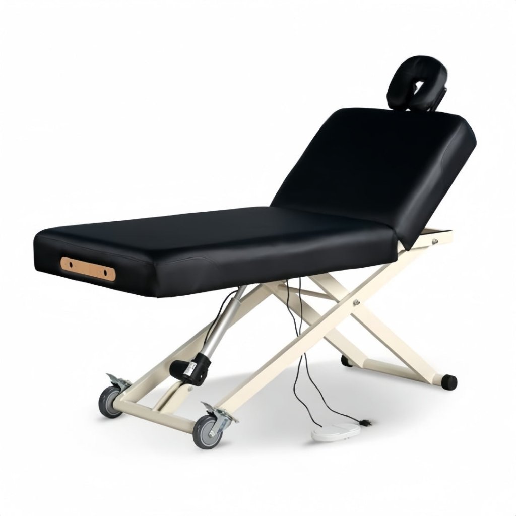 Greenlife Professional Electric Lift Massage Table with Adjustable Backrest - Portable Spa Table for Chiropractors, Physical Therapy & Home Use