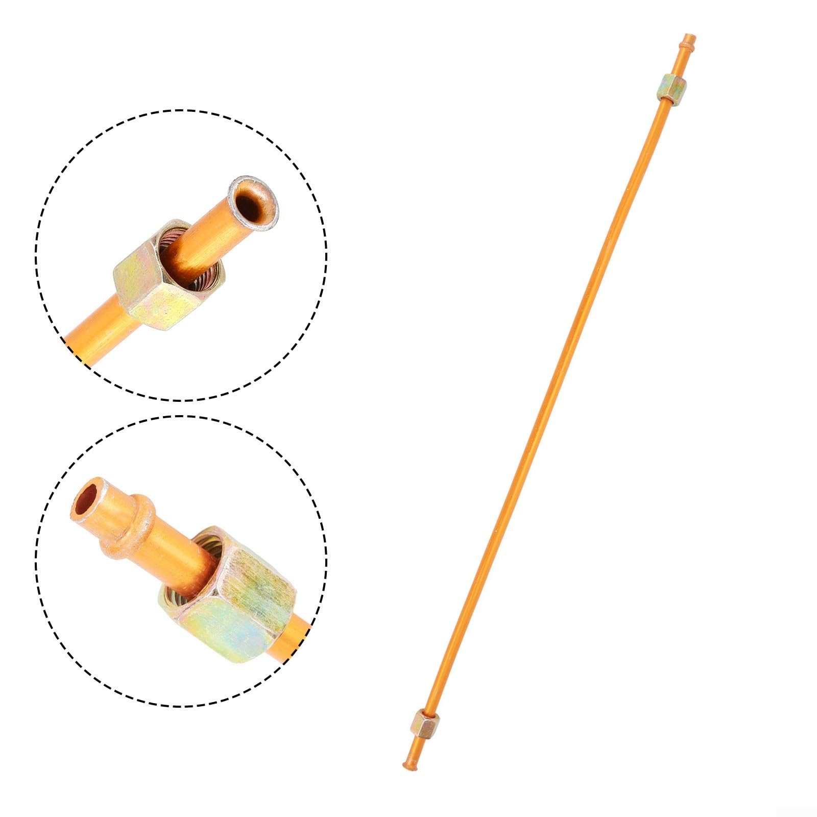 400mm Copper Plated Aluminum Air Compressor Exhaust Tube - Durable Copper Tone Replacement for HVAC Systems - Aluminum & Copper Construction - Easy Installation for Industrial & Automotive Use