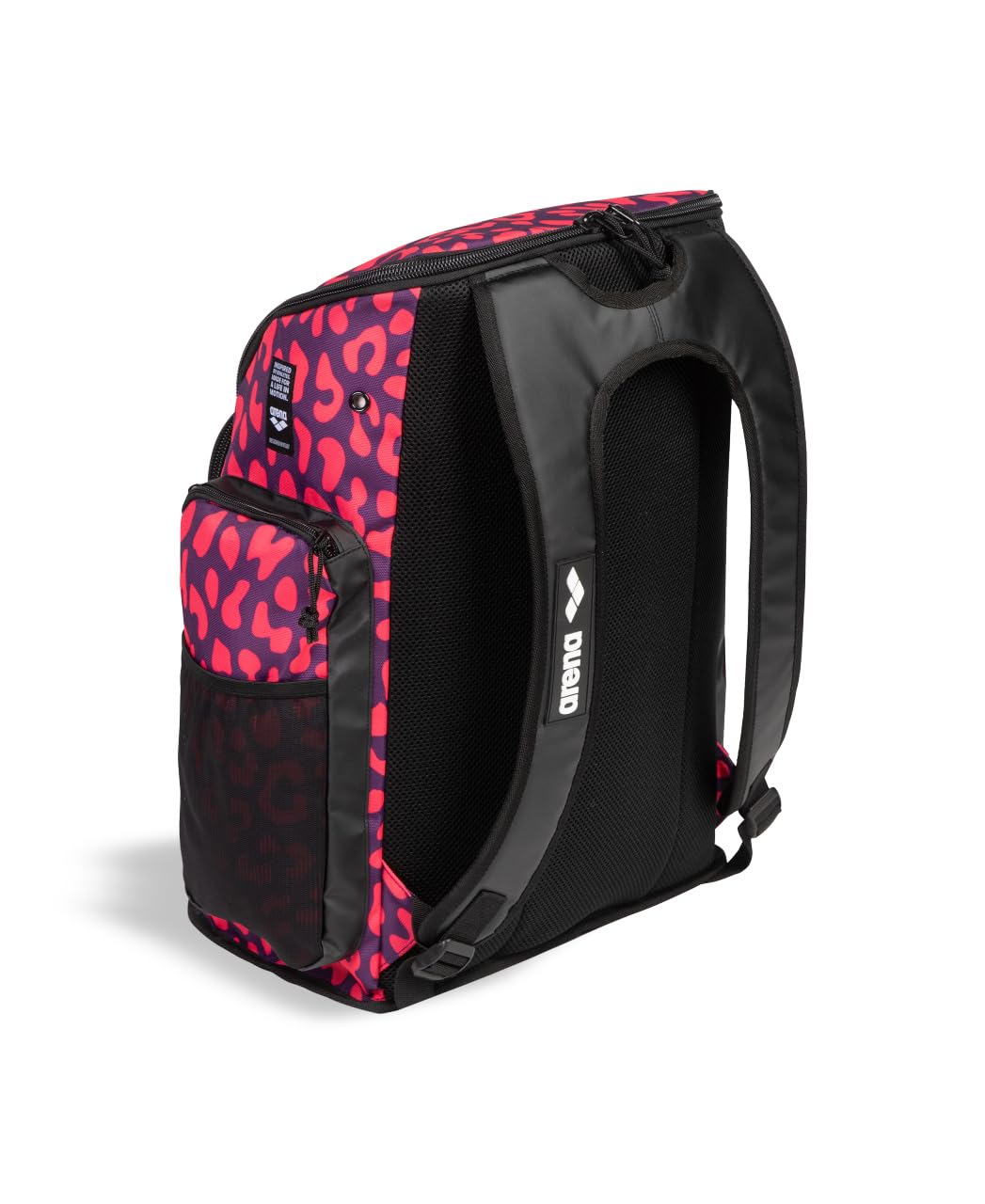 **ARENA Spiky III 45L Waterproof Swim Backpack for Men & Women - Large Sports Gym Bag with Spiky Design for Swimming, Training & Travel - Violet/Geranium**    *(Perfect for Pool, Gym, Triathlon & Outdoor Adventures)*