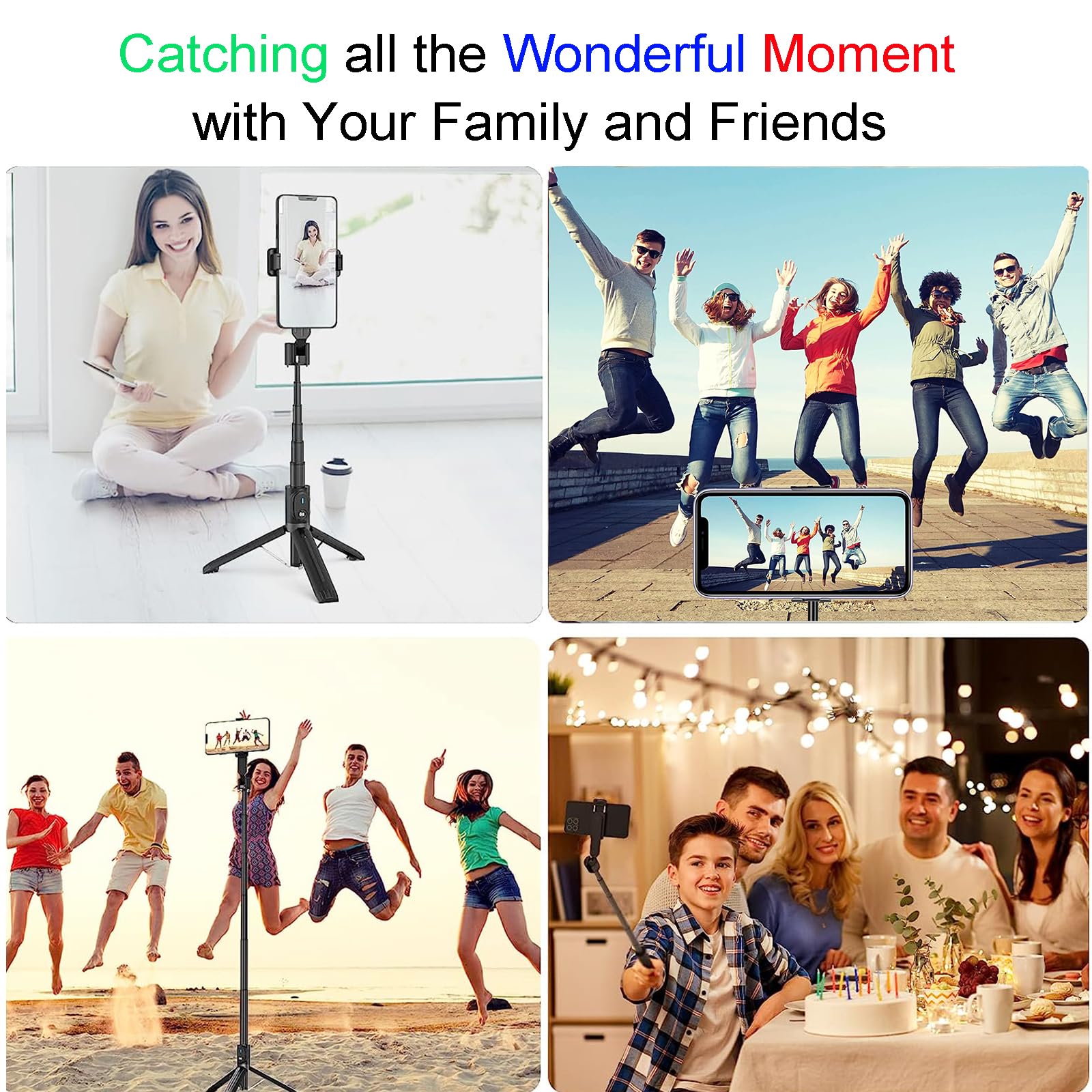 3-Pack Wireless Bluetooth Camera Remote Shutter for iPhone Android iPad - Adjustable Wrist Strap Selfie Clicker for Photos & Videos | Perfect for Group Shots, Vlogging & Hands-Free Photography