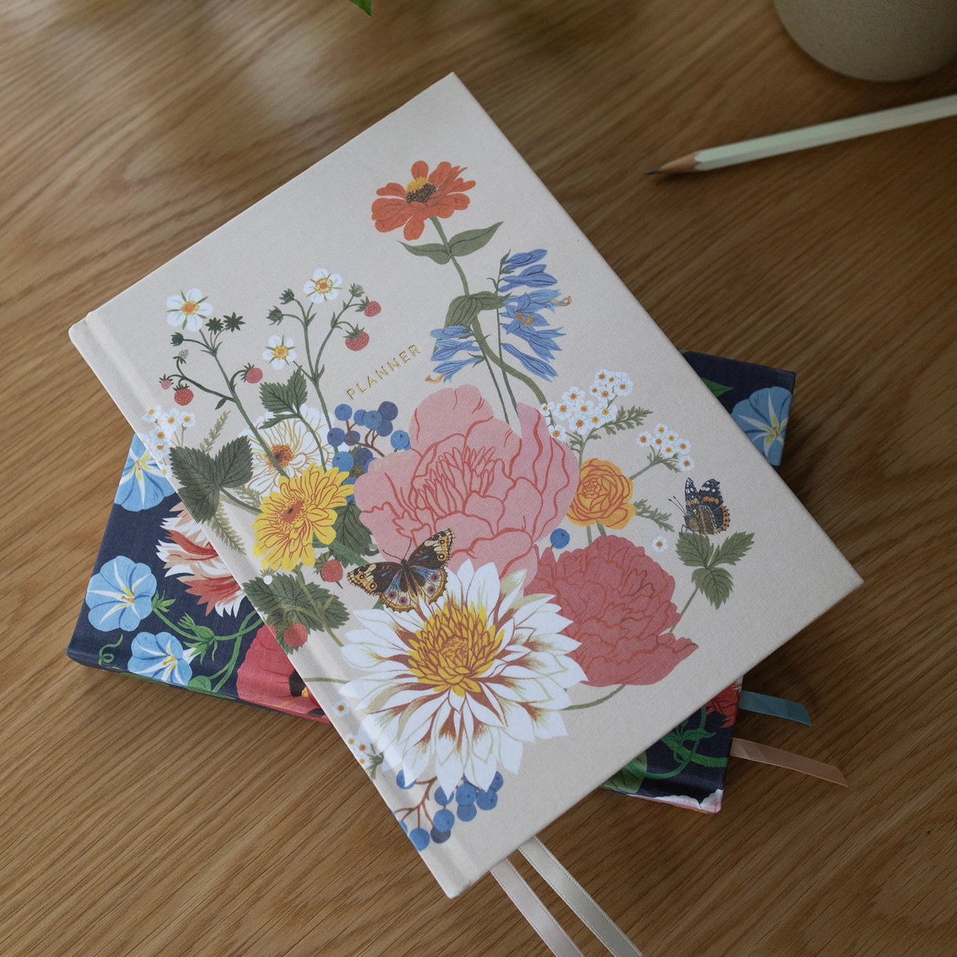 Botanica Paper Co. Linen Bound Undated Weekly Planner - Floral Garden Design | Perfect for Scheduling, Journaling & Gift Giving