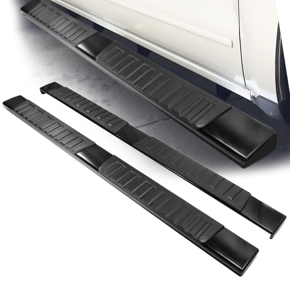 YITAMOTOR 6 Inch Aluminum Running Boards for 2004-2024 Nissan Titan Crew Cab & 2016-2024 Titan XD - Black Side Steps Nerf Bars - Durable Off-Road Protection & Easy Step Access