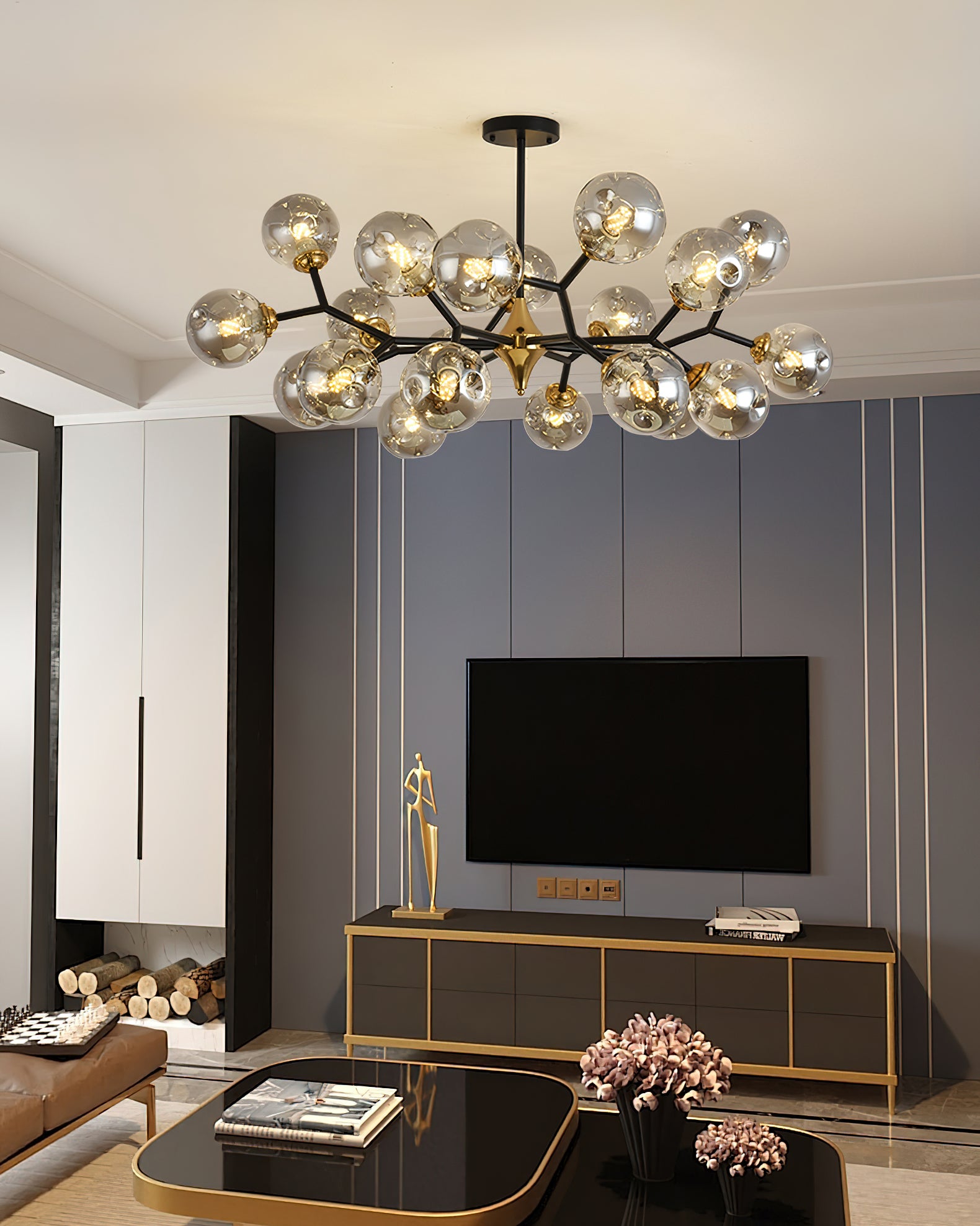 Multi-Eye Magic Ball Chandelier - Modern Crystal Ceiling Light Fixture for Living Room, Bedroom & Dining Room Decor