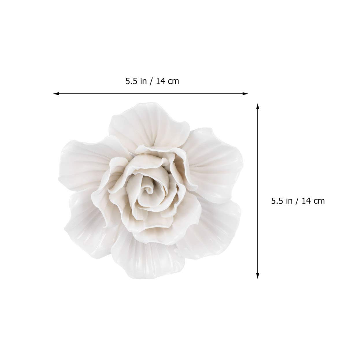 IMIKEYA 3D Ceramic Wall Flowers - Handmade Clematis Wall Art Decor for Home, Office & Living Room | Hanging Ceramic Wall Ornament | Perfect for Bedroom, Bathroom & Indoor Wall Decoration