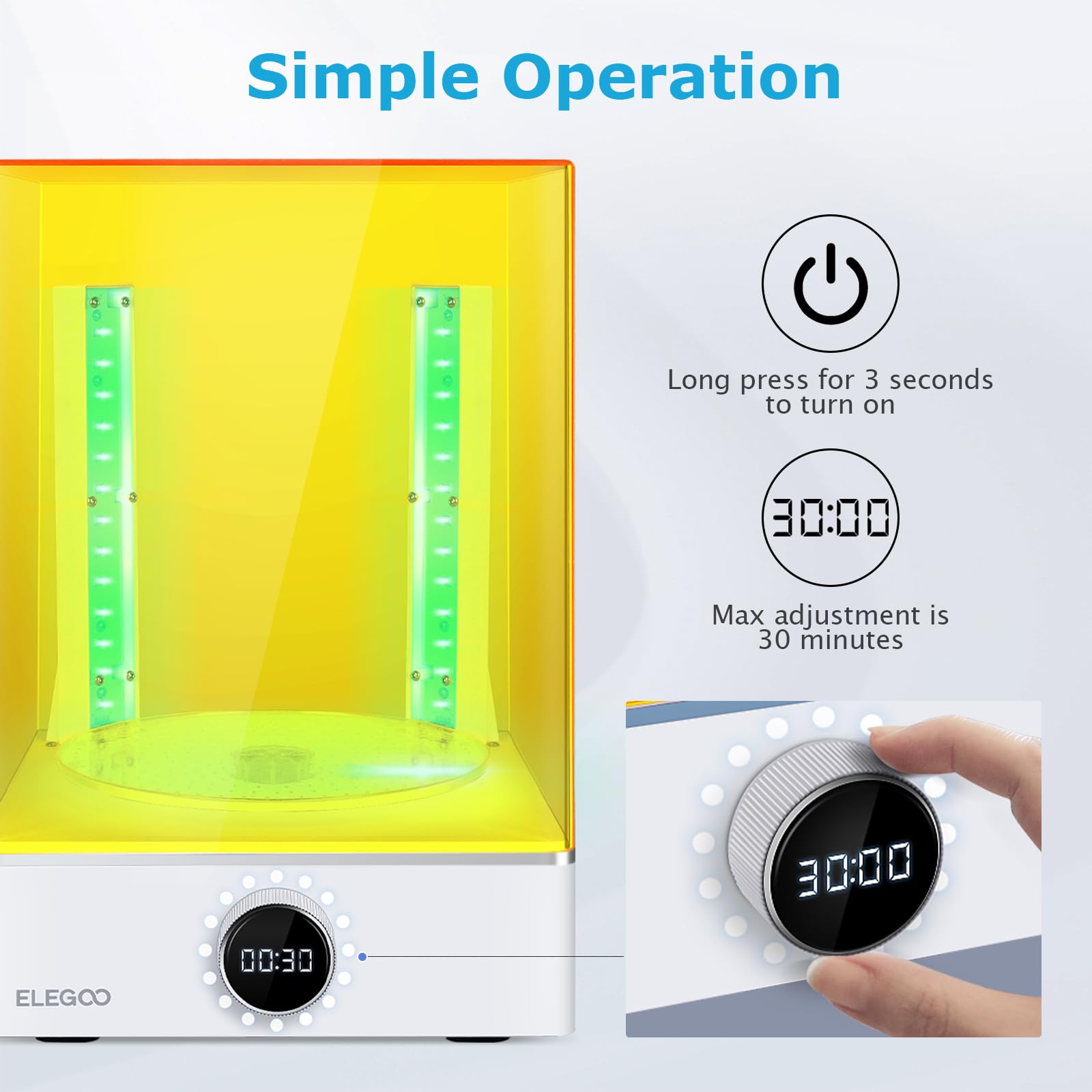 ELEGOO Mercury X Bundle - Large UV Curing and Resin Washing Machine for LCD/DLP/SLA 3D Printer Models | Post-Processing Station for 3D Printed Creations | Perfect for Hobbyists and Professionals