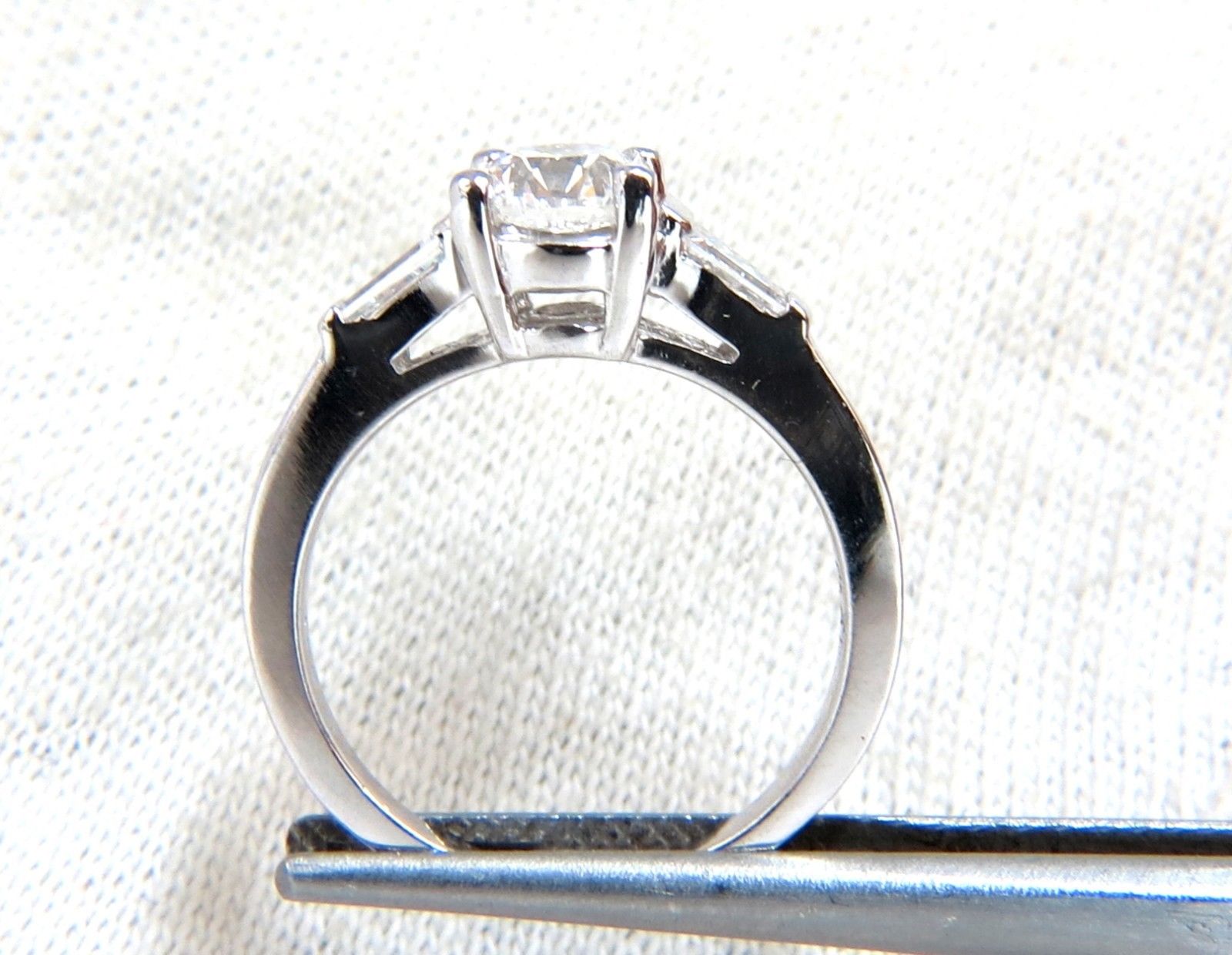 GIA Certified 0.90ct + 0.36ct Round Diamond Engagement Ring in Platinum for Wedding Proposal & Anniversary Gift