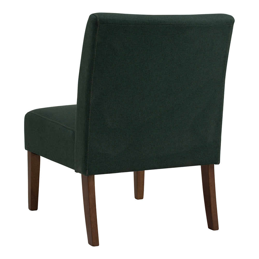 JOLLY Lounge Chair - Modern Kale & Walnut Accent Chair for Living Room, Bedroom, or Office - Comfortable Reading & Relaxation Chair