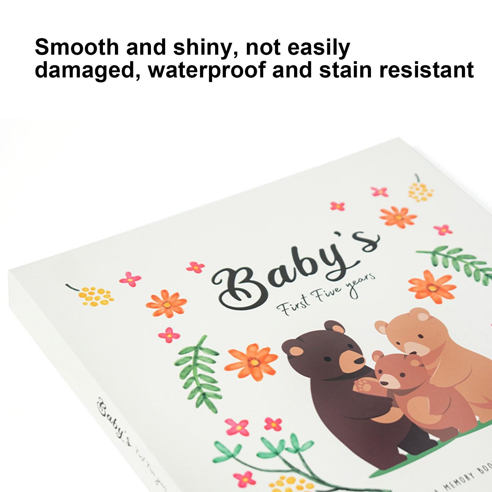 Gender Neutral Baby Memory Book - First 5 Years Milestone Journal with Photo Album | Keepsake Baby Book for New Parents | Perfect for Recording Childhood Memories & Creating Timeless Gifts
