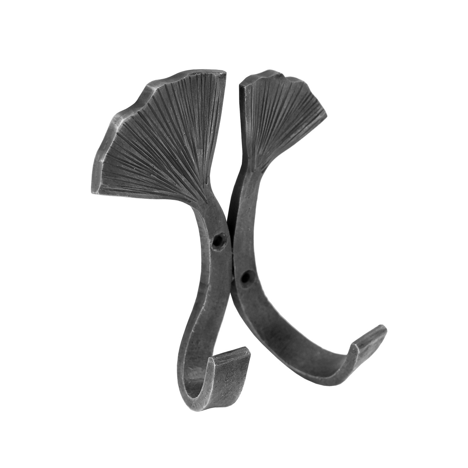 Double Ginkgo Leaf Hook - Vintage Style Wall Hooks for Coats, Hats & Keys - Perfect for Entryway, Bedroom & Bathroom Organization