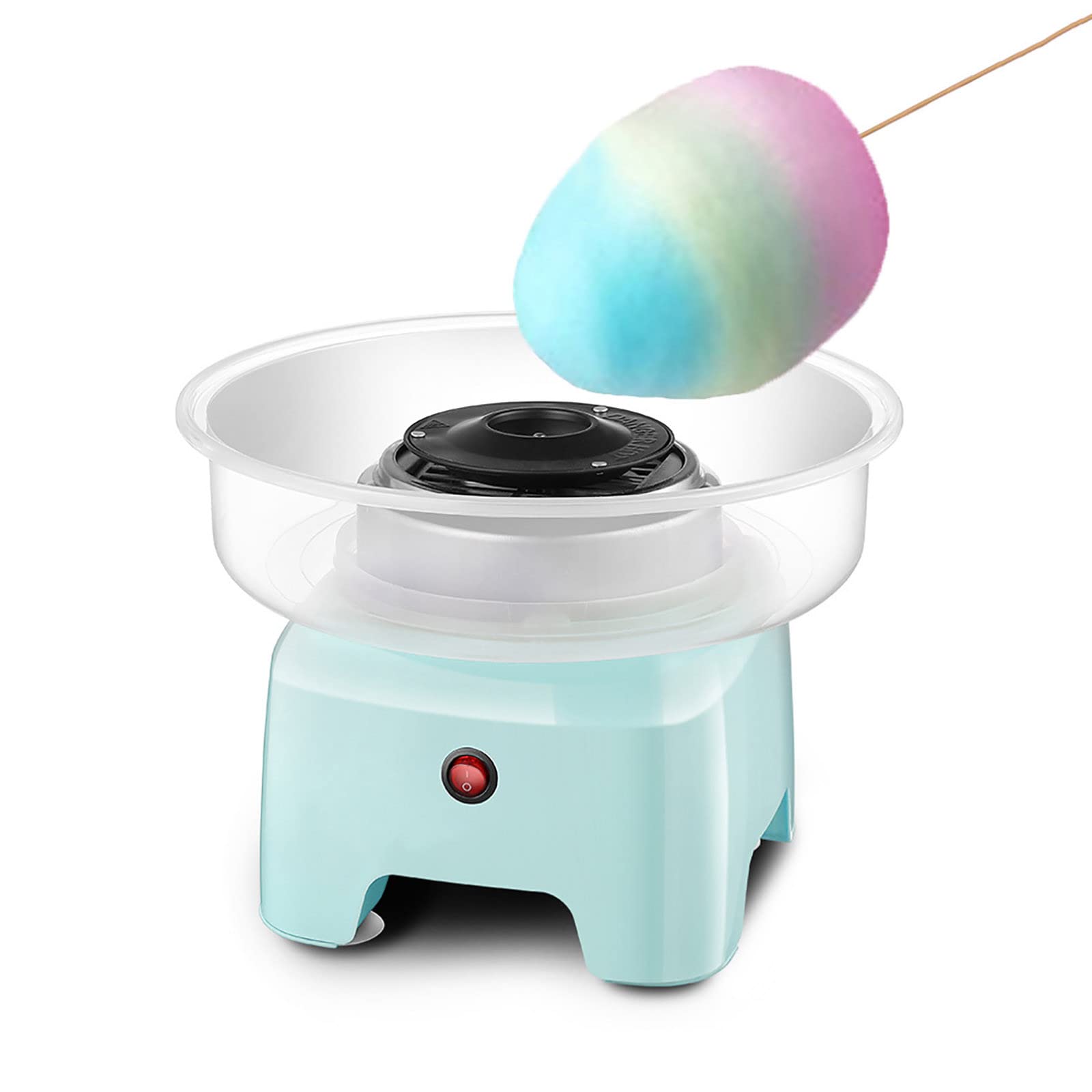 Cotton Candy Machine for Kids - Portable Electric Candy Floss Maker with 10 Cones & Sugar Scoop, Blue Nostalgic Party Treat Maker for Home, Birthday, Carnival & Family Gatherings - Perfect for DIY Desserts, Kids Parties & Holiday Celebrations