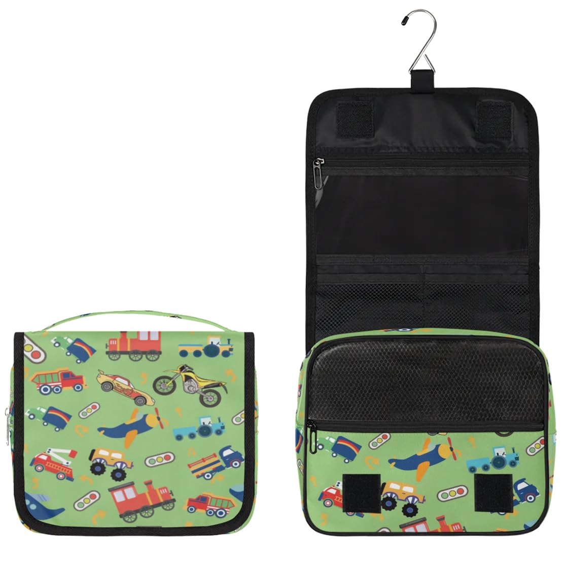 Durable Hanging Travel Toiletry Bag with Hook - Waterproof Cosmetic Organizer for Men & Boys - Perfect for Trucks, Tractors & Cars - Ideal for Toiletries, Makeup & Accessories Storage on Road Trips & Camping