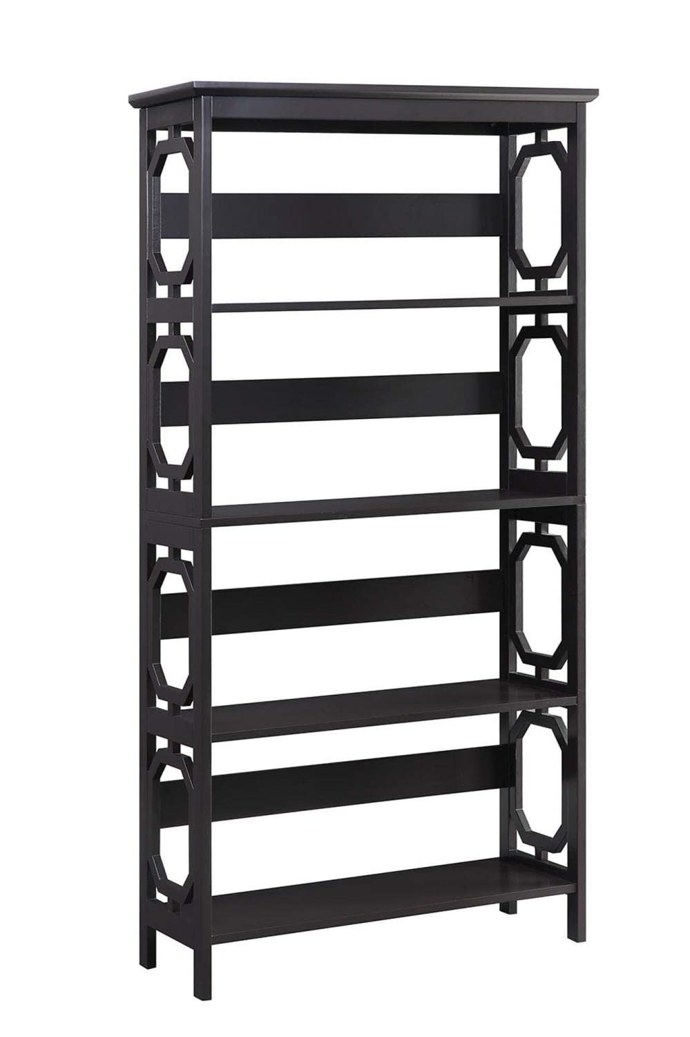Convenience Concepts Omega 5-Tier Bookcase in Espresso Finish - Perfect for Home Office, Living Room & Bedroom Storage
