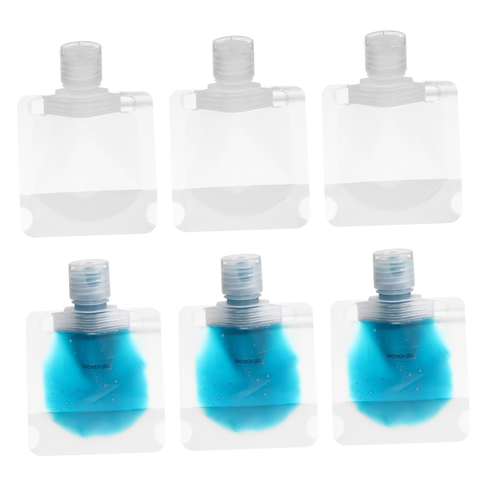 Beavorty 1 Set Transparent Travel Toiletry Bag for Women - Clear Clamshell Cosmetic Bag with Portable Squeeze Bottles, Perfect for Makeup, Lotion & Pet Care - Ideal for Air Travel, Gym & Vacation Essentials