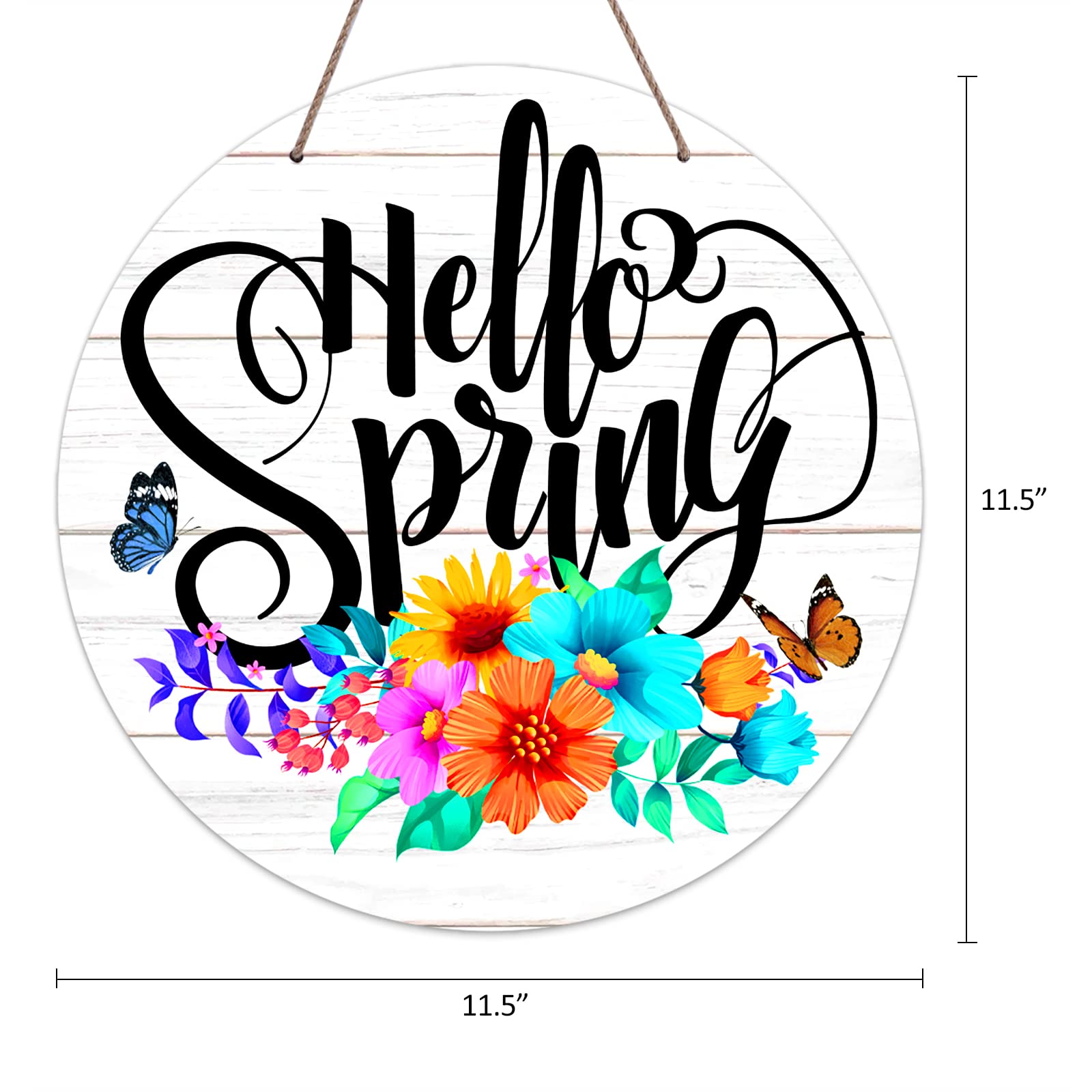 Hello Spring Welcome Door Sign - 11.5