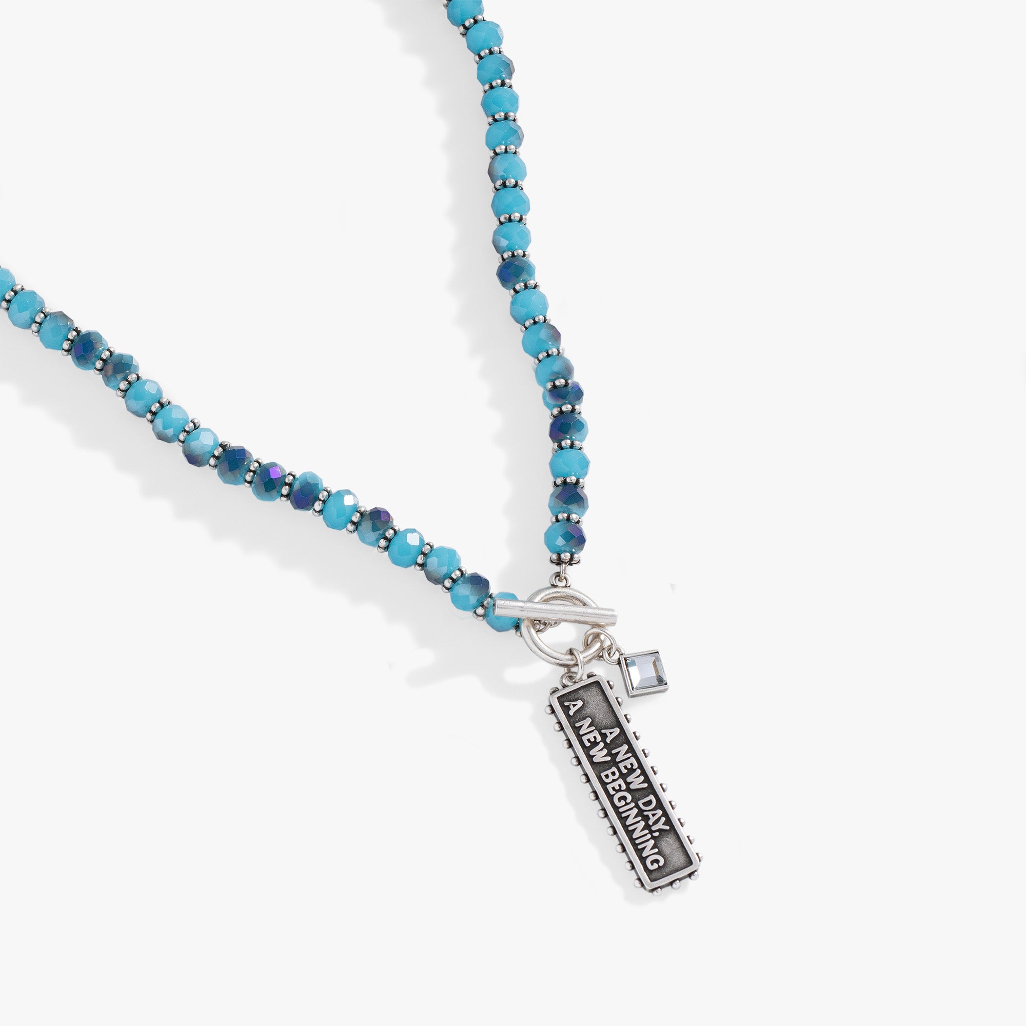 New Day New Beginning Toggle Necklace - Inspirational Jewelry for Women, Gift for Her - Perfect for Daily Wear, Special Occasions & Motivational Gifts