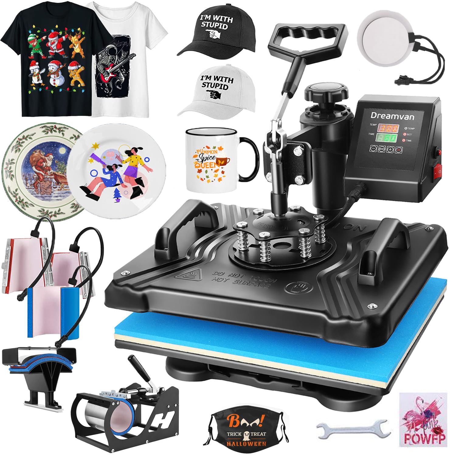 WHUBEFY 8-in-1 Multifunctional Heat Press Machine 15