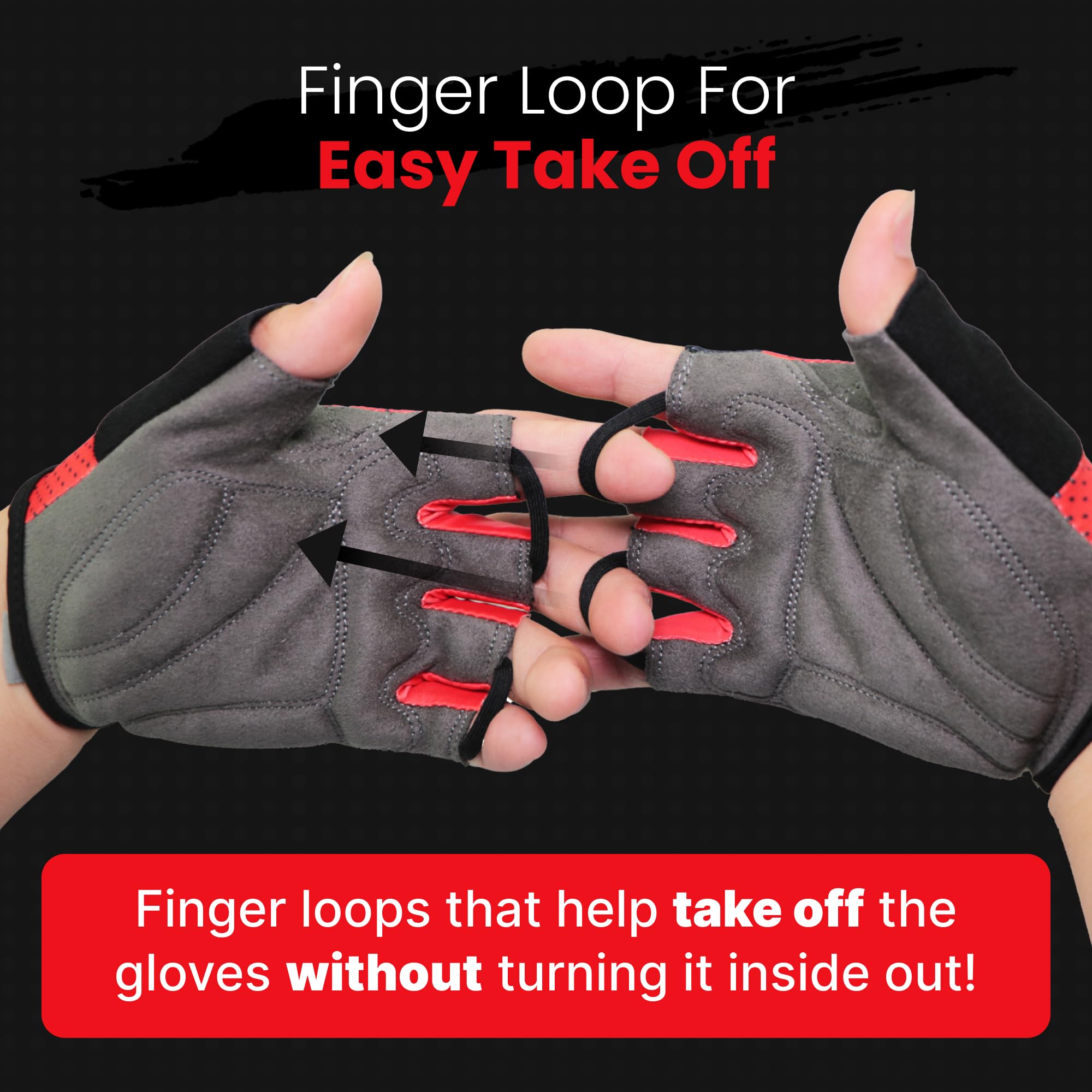 Cycling Gloves - Anti-Slip Shock Absorbing for Men & Women | Mountain Bike & Sports