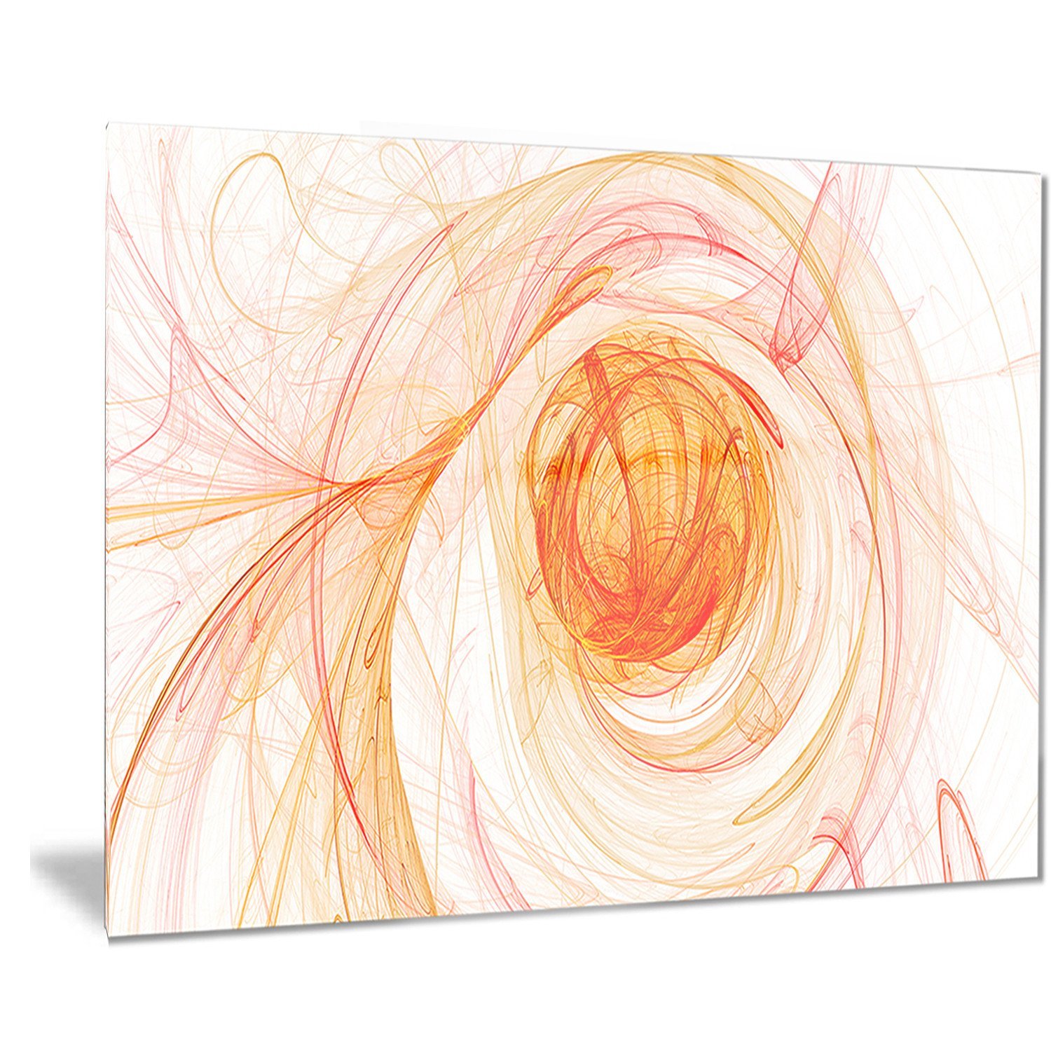 Yellow Ball of Yarn Abstract Digital Art Metal Wall Decor - Modern Home & Office Wall Art - 40x30 Inches - Perfect for Living Room, Bedroom & Office Spaces