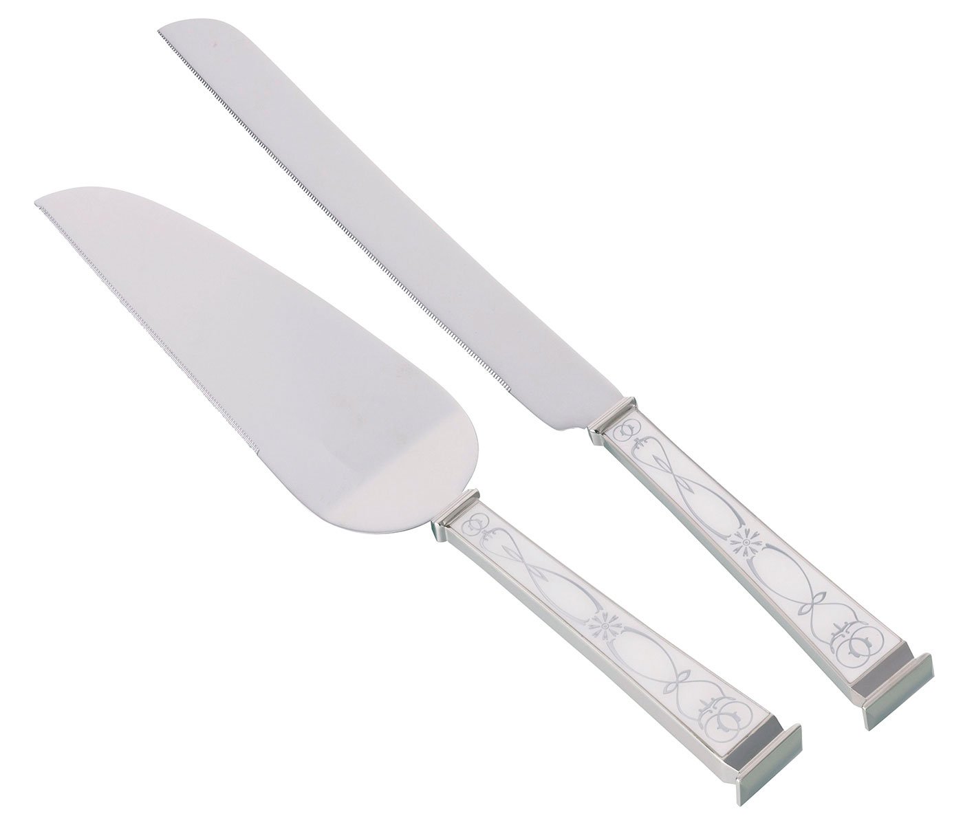 Vintage Silver Wedding Cake Knife Server - Elegant Lillian Rose Retro Cake Cutting Set for Bridal Showers, Anniversaries & Special Occasions