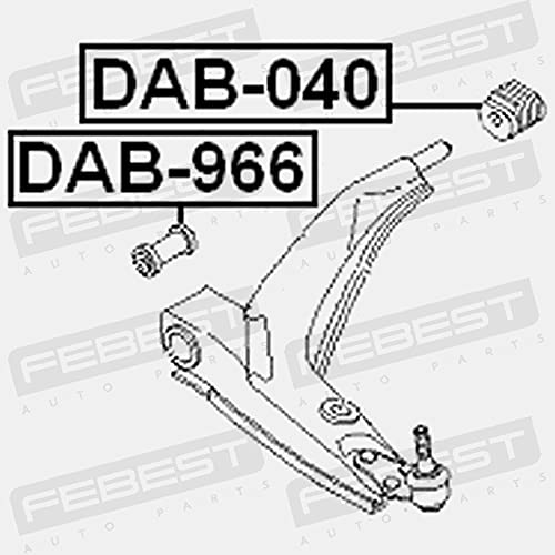 Febest DAB-966 Front Arm Bushing - Replacement for OEM 90335966 - Perfect for Suspension Repair & Maintenance