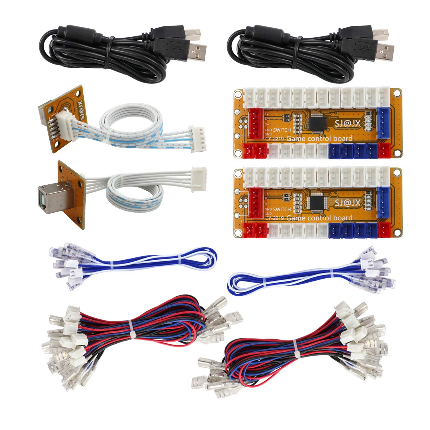 Zero Delay USB Arcade Game Encoder - 2 Player LED Button Joystick Controller for Nintendo Switch, PC, PS3, Retropie, Raspberry Pi & MAME | Perfect for Home Arcades & Gaming Setups