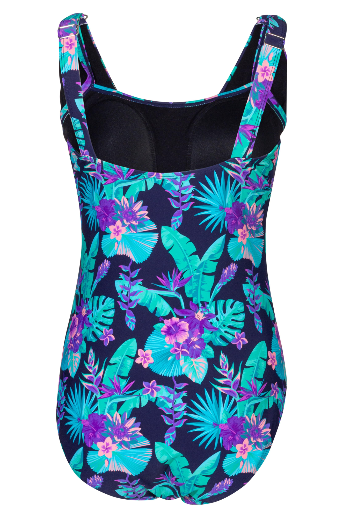 Ruching Side Swimsuits for Women - Jade Green Jungle Print One Piece Bathing Suit | 0708A1 | Perfect for Beach Vacations, Pool Parties & Summer Getaways