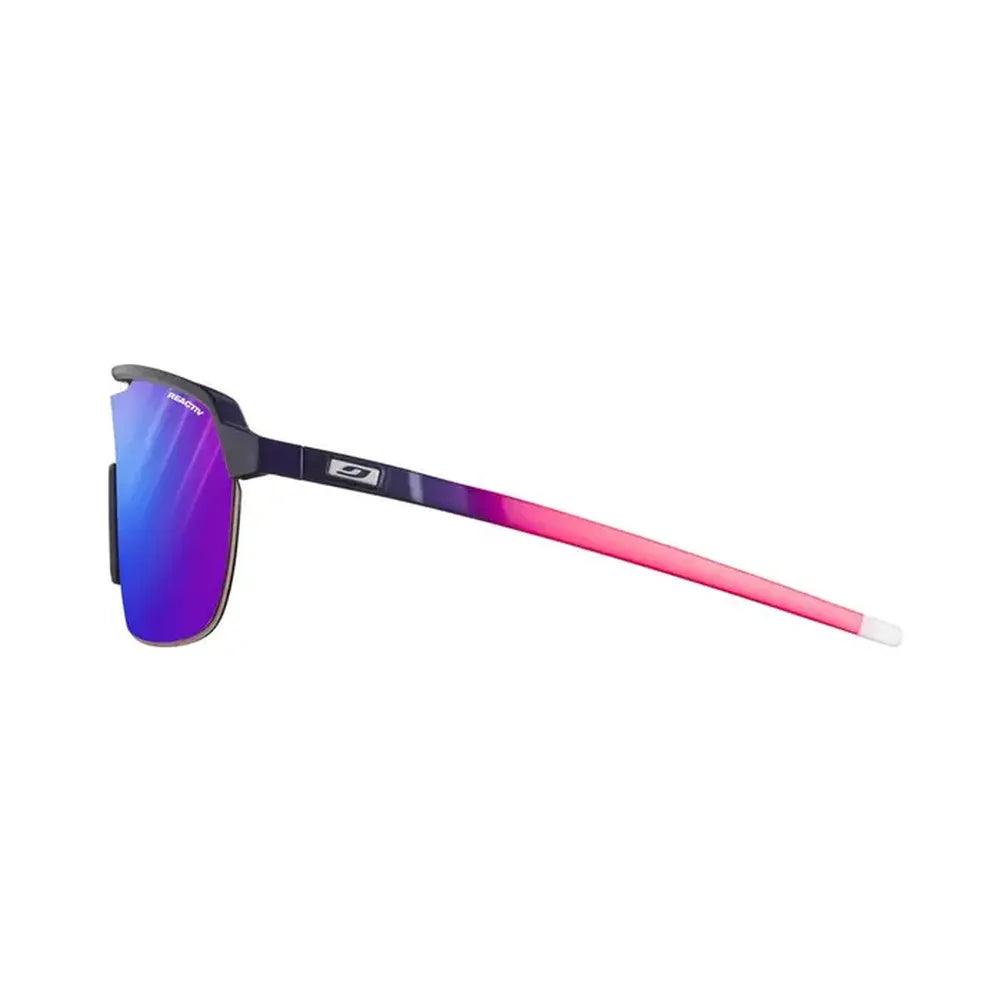 Julbo Frequency Reactiv P1 3 HC Sunglasses - Purple/Pink Lens for Cycling, Running & Outdoor Sports - UV Protection & Polarized Glasses for Men & Women