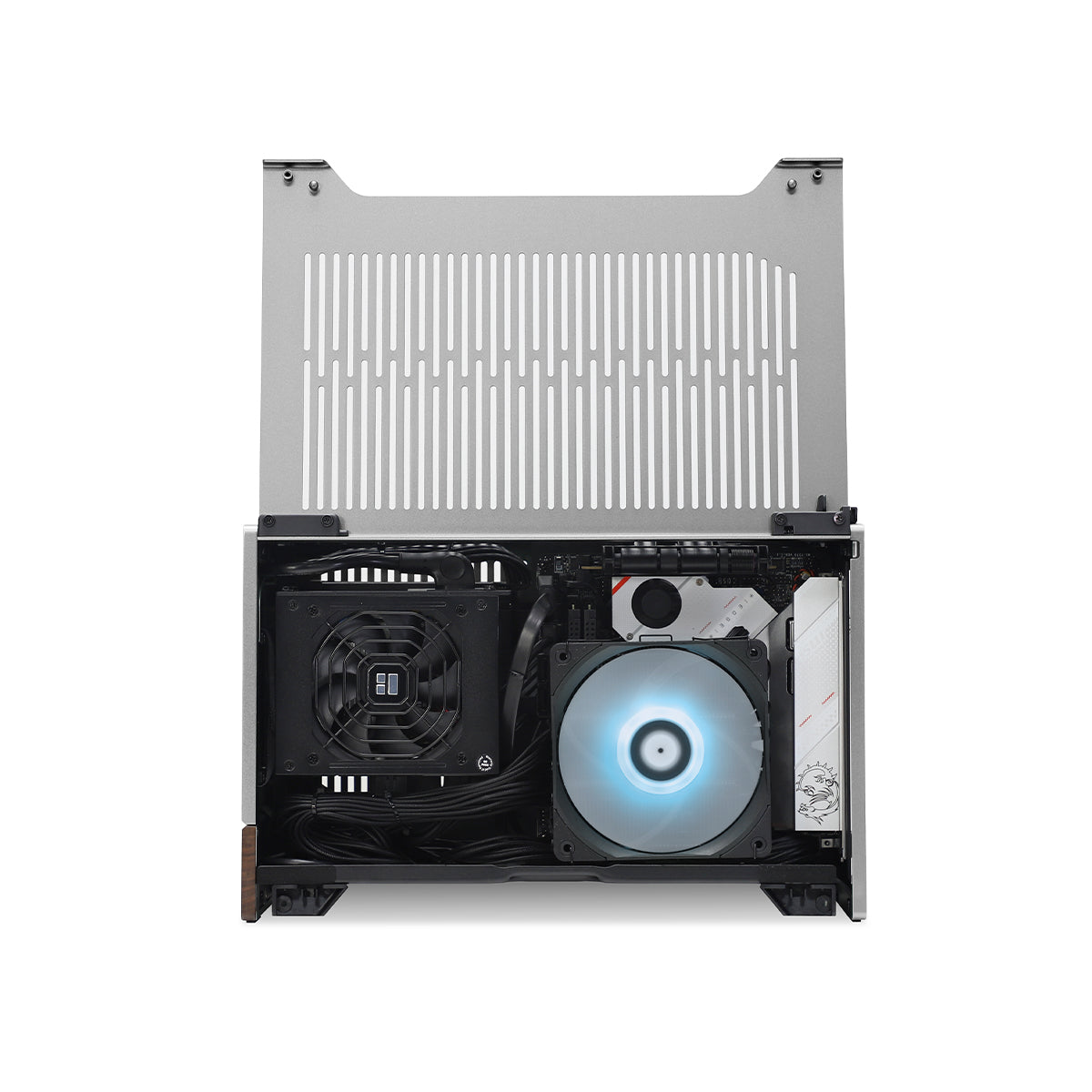 Atomic LUX RTX 5070 Ti Ryzen 7 9800X3D Gaming Desktop Computer - Silver | High Performance Gaming PC for 4K Gaming, VR & Streaming