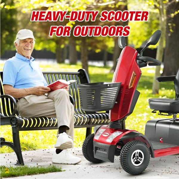 Metro Mobility S500 Heavy Duty 4-Wheel Mobility Scooter for Adults - 500 lbs Weight Capacity, Long-Range Battery - Ideal for Indoor & Outdoor Use, Shopping, Travel, and Daily Mobility Assistance