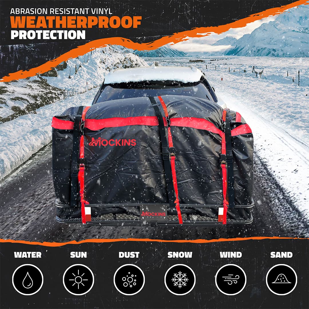 40 Cu Ft Waterproof Cargo Bag 70x30x33 - Heavy Duty Roof Top Carrier for Travel, Camping & Outdoor Adventures