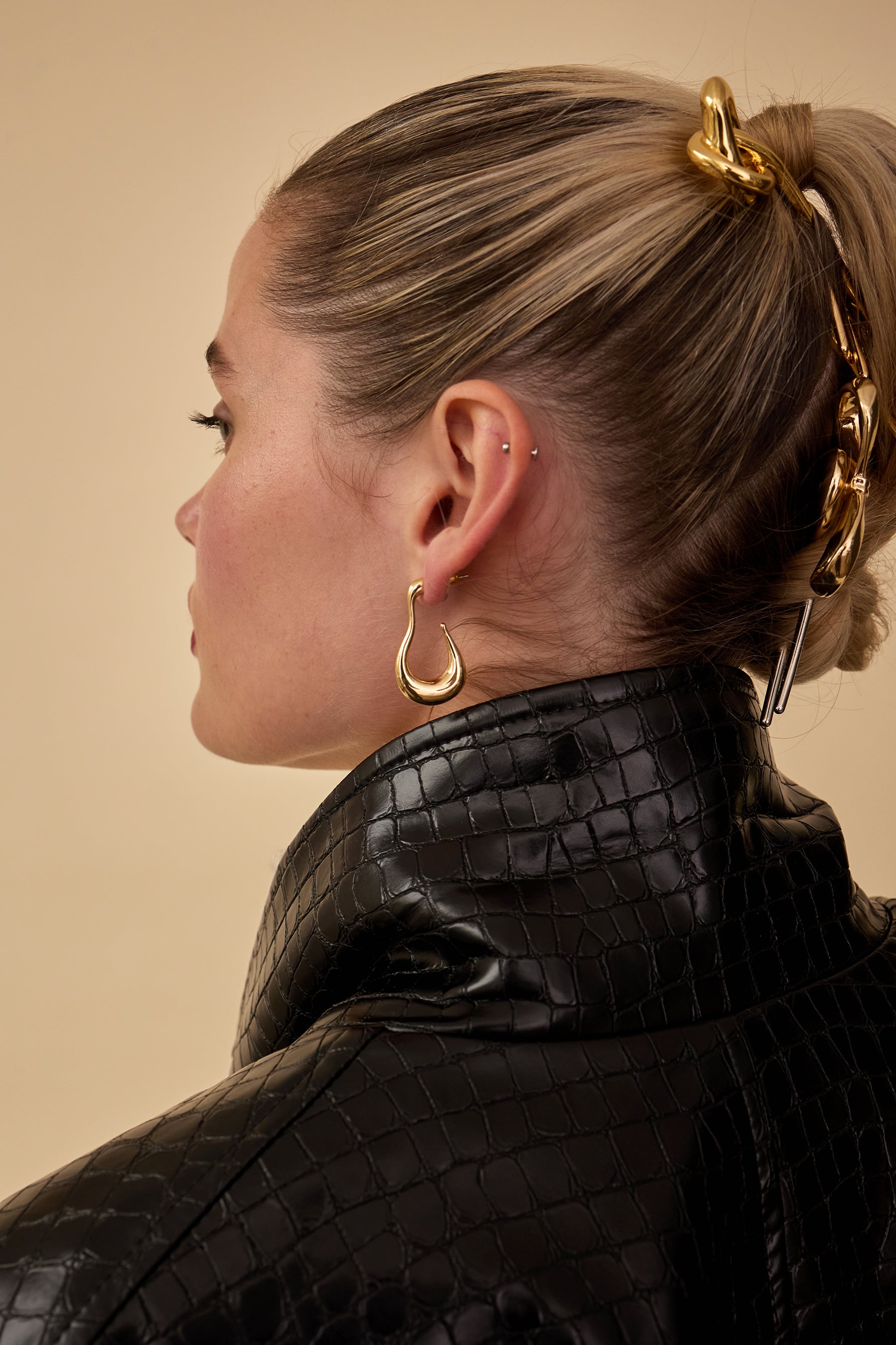 Glossy Drip Hoop Earrings for Women - Trendy Gold & Silver Fashion Jewelry - Perfect for Parties, Weddings & Everyday Wear