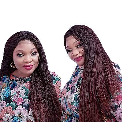 Micro Twist Lace Front Braided Wig for Black Women - Natural Looking Protective Hairstyle for Everyday Wear & Special Occasions