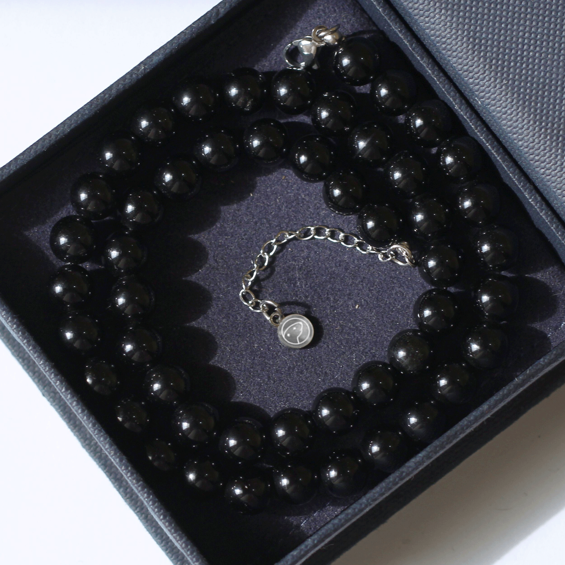 Handmade Obsidian Beaded Necklace for Women - Natural Black Stone Jewelry for Protection & Healing | Perfect for Meditation, Yoga & Spiritual Gifts