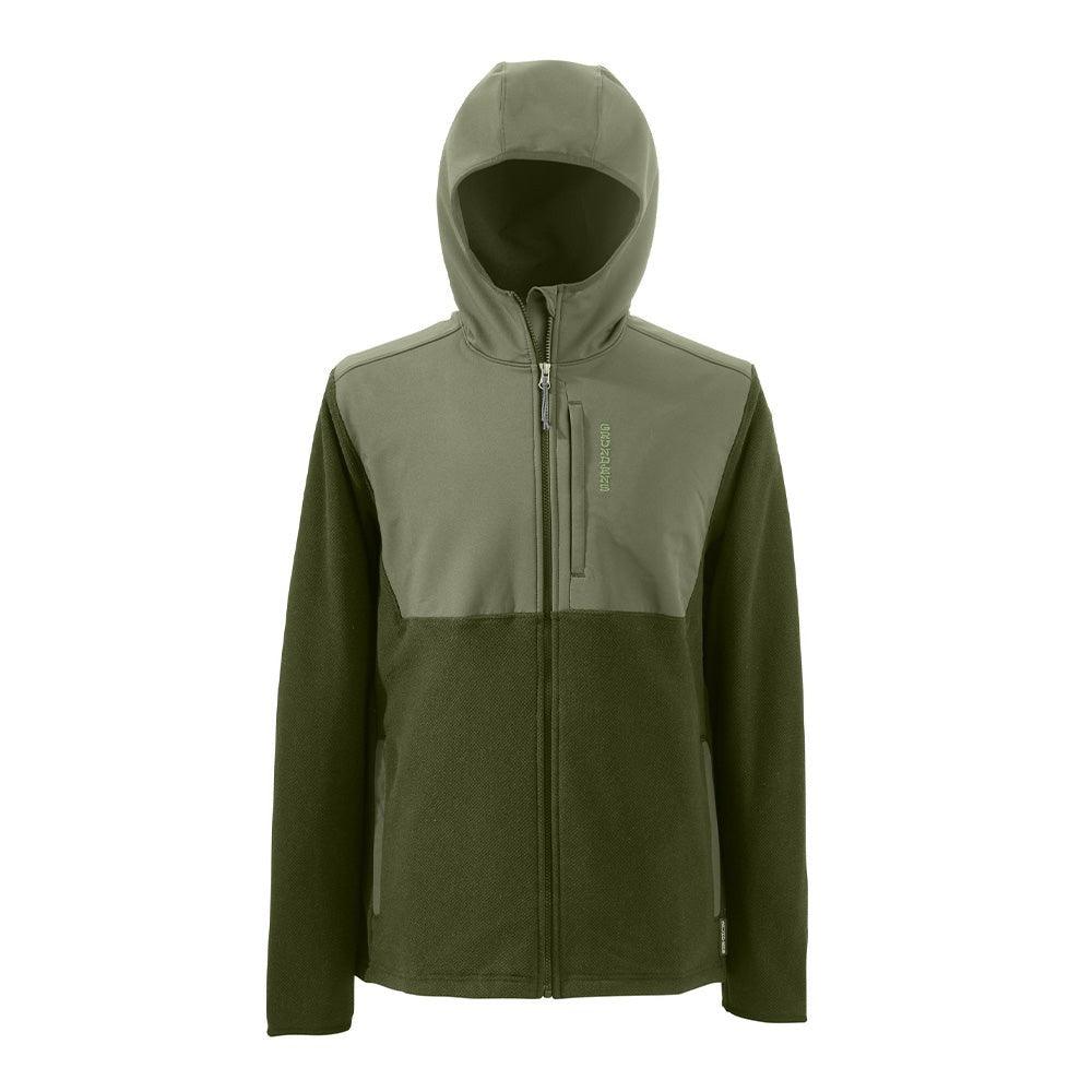 Grundens Bering Fleece Pro Full Zip Hoodie - Waterproof & Windproof Fishing Jacket for Men - Ideal for Cold Weather Boating, Hiking & Outdoor Activities