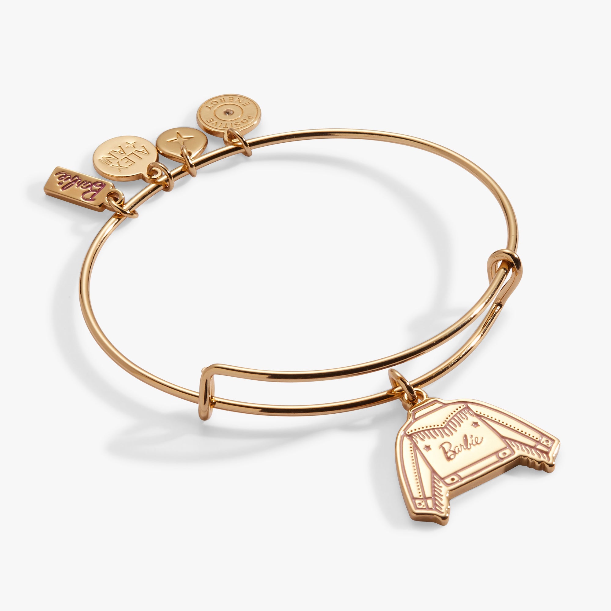Barbie™ Western Style Jacket Charm Bangle Bracelet - Fashion Jewelry for Girls & Women - Perfect for Western Theme Parties & Cowgirl Outfits