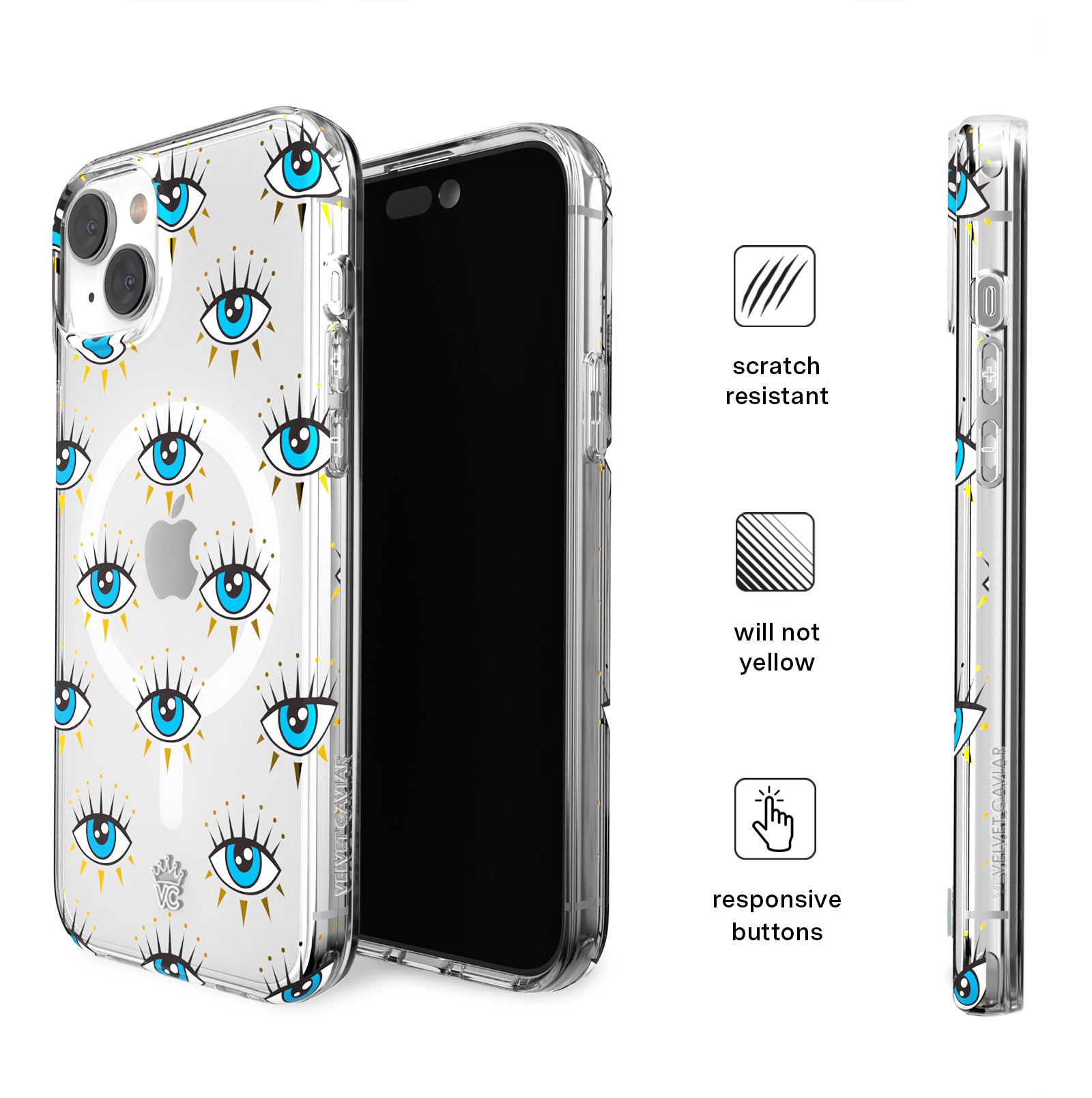 Evil Eye Protection iPhone Case - Stylish & Durable Phone Cover for iPhone 13/14/15 Pro Max - Perfect for Travel, Daily Use & Gift Giving