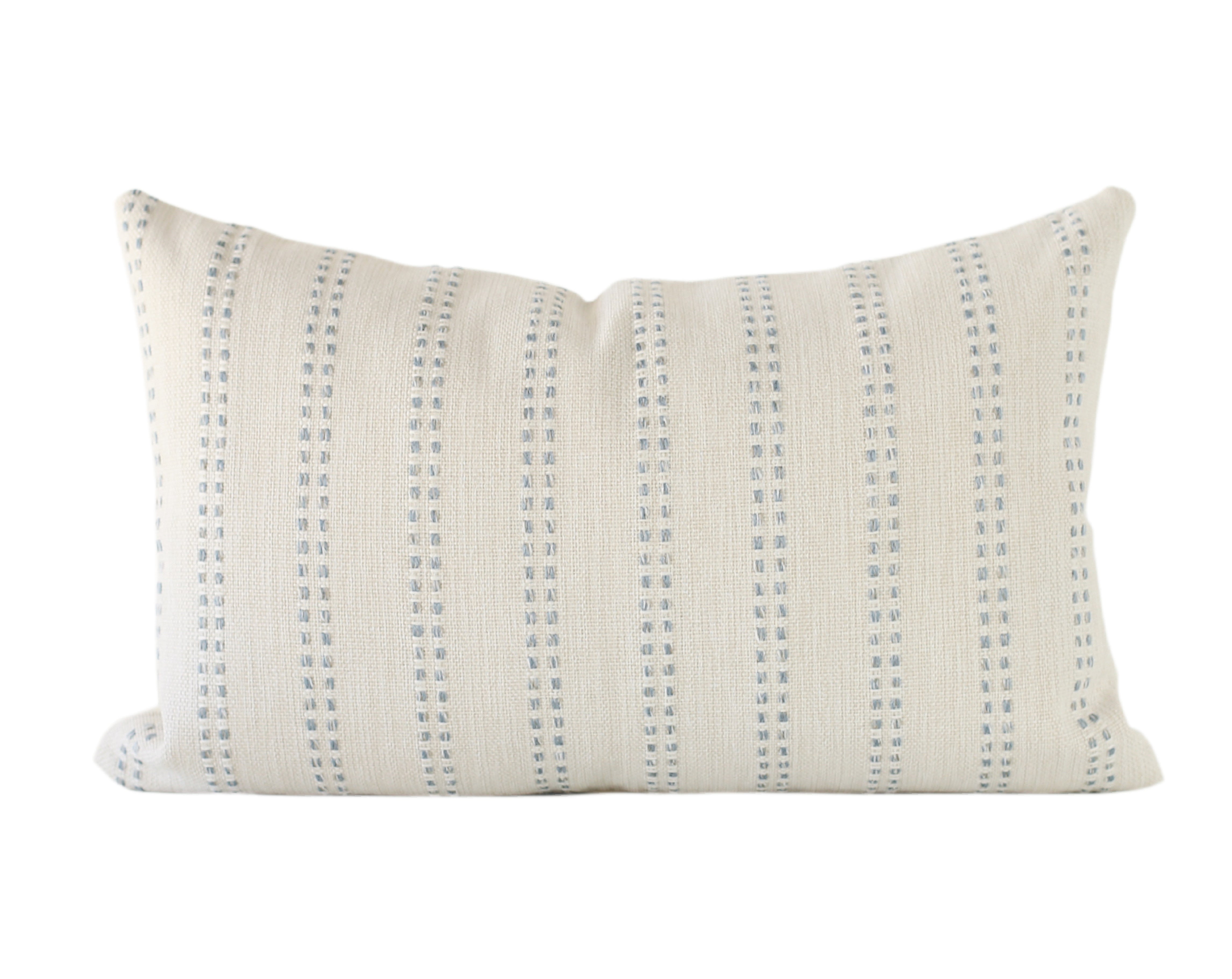 Tatum Stripe Blue Vertical Pillow Cover - Decorative Throw Pillow Case for Sofa, Bed & Couch - Modern Home Decor Accent