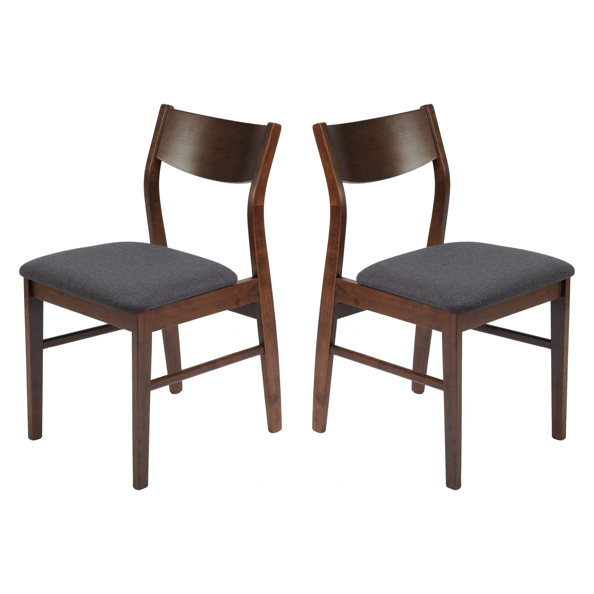 2 Pack Natural Oak Wooden Dining Chairs with Fireproof Cotton Cushions - Sturdy Kitchen Seating for Home, Restaurant & Outdoor Use
