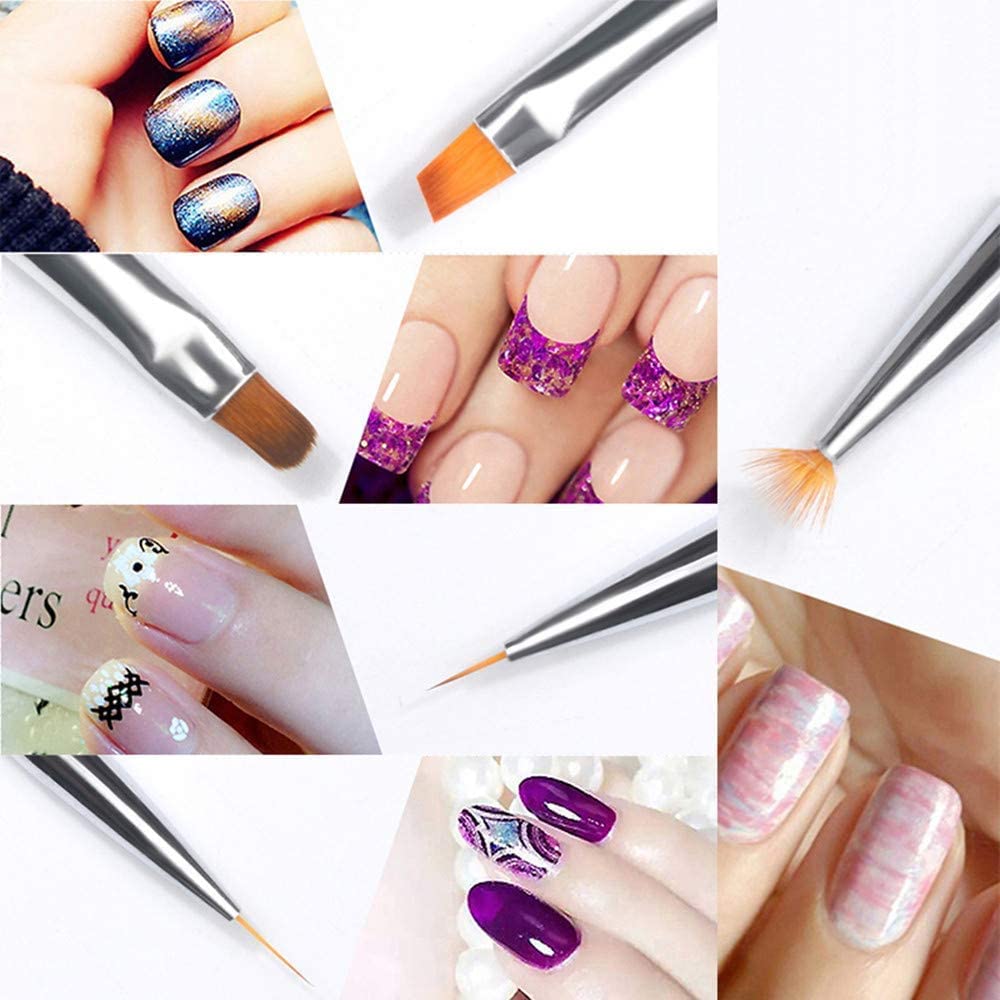 Professional Nail Art Brushes Set - 15 Piece Acrylic Nail Painting & Design Tools Kit with Fine Tip Drawing Pen for Salon & DIY Manicure | Perfect for Gel Polish, French Tips & Intricate Nail Art Designs