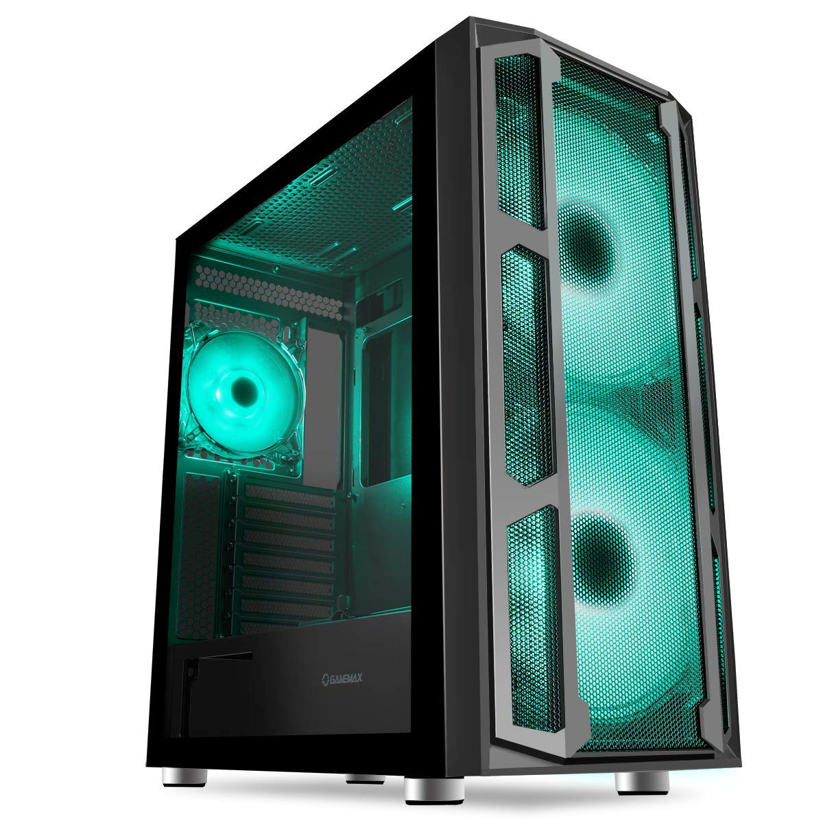 OCHW F15 Mesh RGB Gaming PC - AMD A8 9600 Quad Core, Radeon HD R7, 8GB DDR4, 240GB SSD, 600W PSU, USB 3.0, WiFi 300Mbps, Win 10 Pro - Ultra Fast Home & Office Desktop Computer for Gaming, Streaming & Productivity