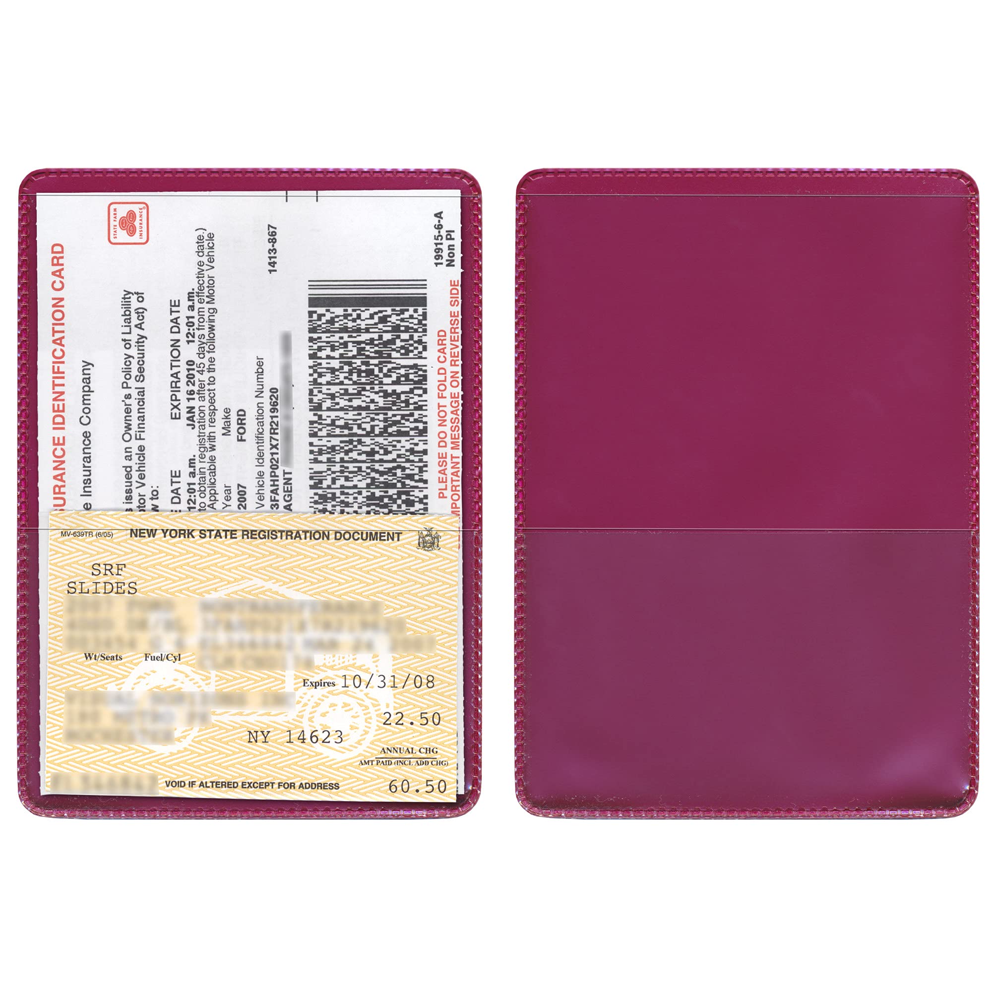 StoreSMART® Maroon Auto Insurance & ID Card Holders - 200 Pack - Durable Plastic Organizer for Car Documents, Wallet, Glove Box - Perfect for Drivers, Fleet Management & Vehicle Registration