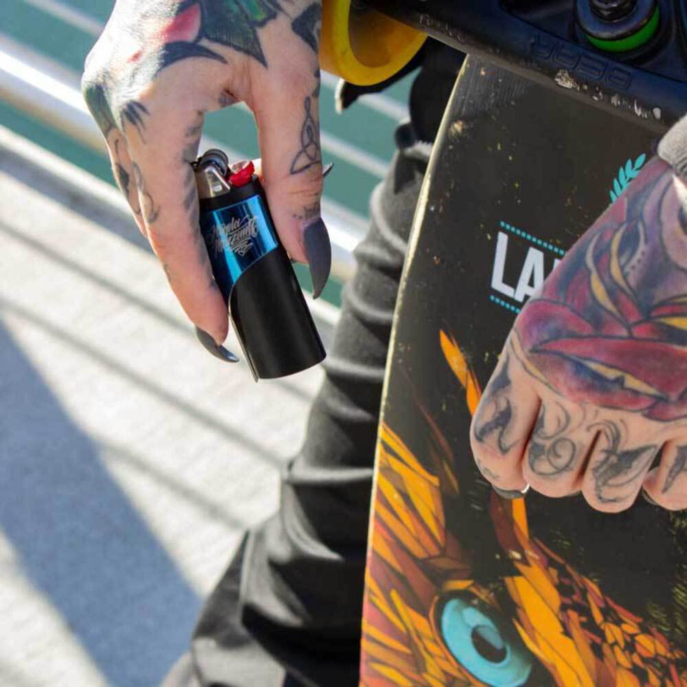 Kasher’s Angela Mazzanti Signature Lighter Tool - Lightweight Multi-Tool Accessory for Lighters - Compact Lighter Case (No Lighter Included, Black) - Perfect for Camping, Hiking & Outdoor Adventures
