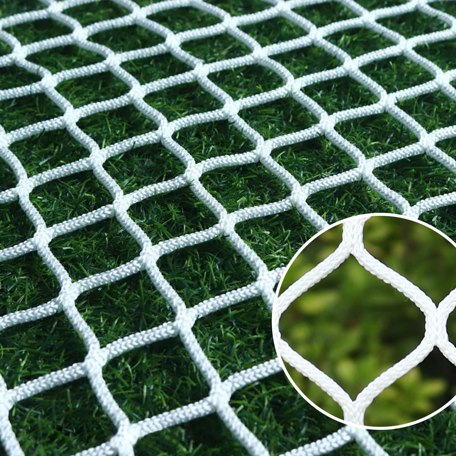Kids Climbing Cargo Net - Outdoor Safety Play Net for Balcony, Playground & Stairs | Durable Knotless Polyester Rope Netting for Children & Pets | Perfect for Backyard Play, Indoor Gym & Adventure Courses