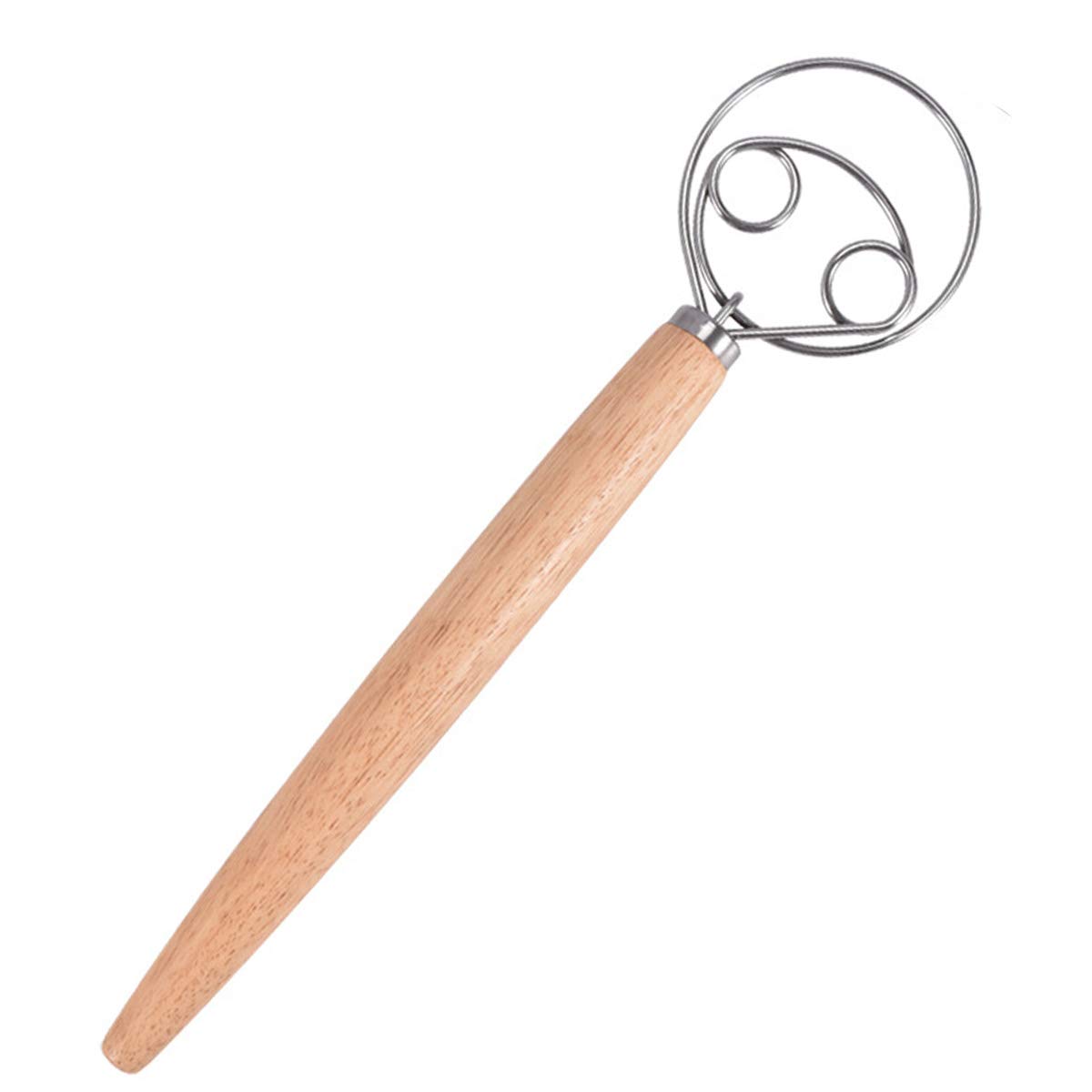 Premium 403 Stainless Steel Danish Dough Whisk - 2 Pack for Baking Bread, Pastry, Pizza Dough & More | Heavy Duty Kitchen Tool for Home Bakers & Professional Chefs